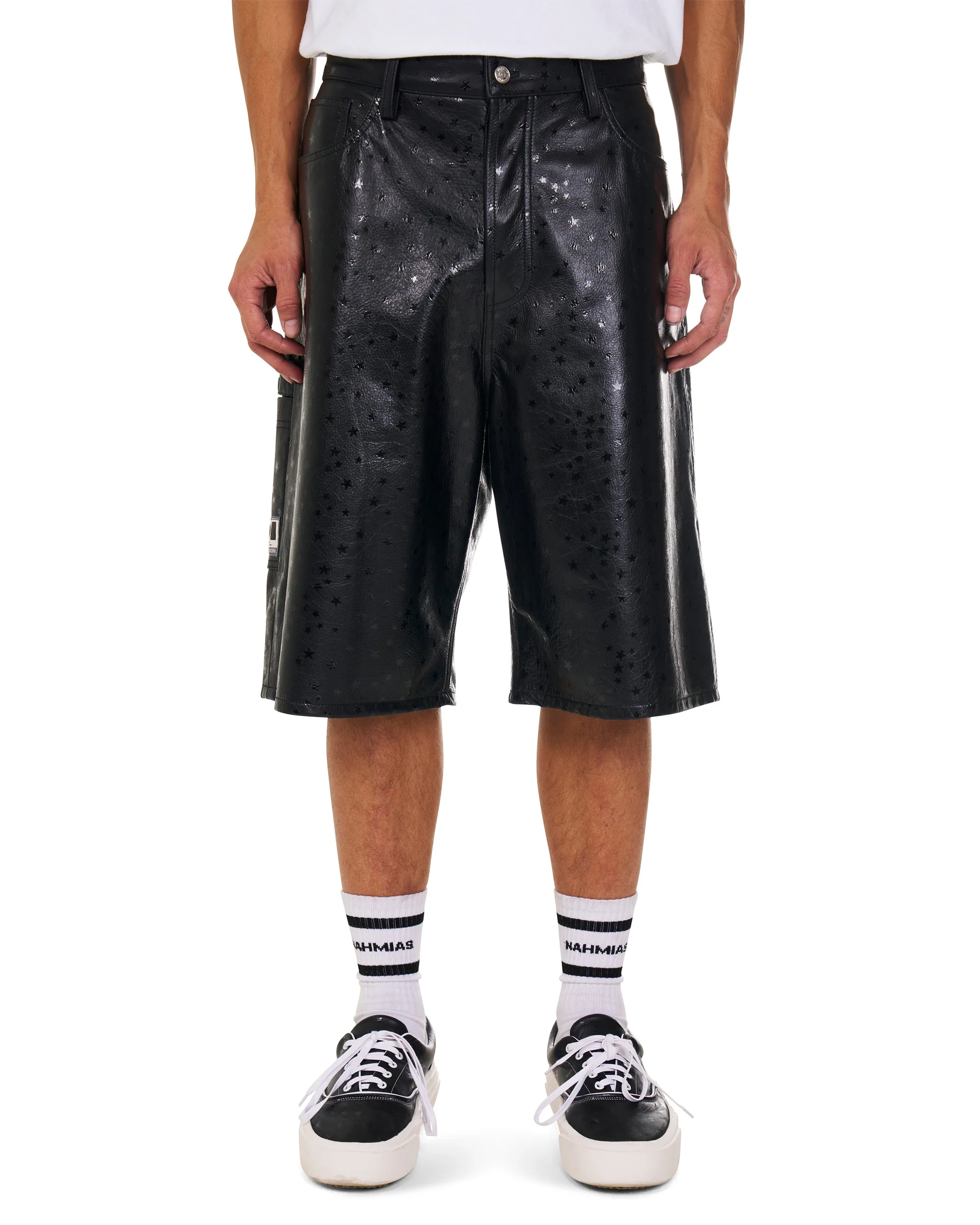 Leather Star Baggy Carpenter Shorts