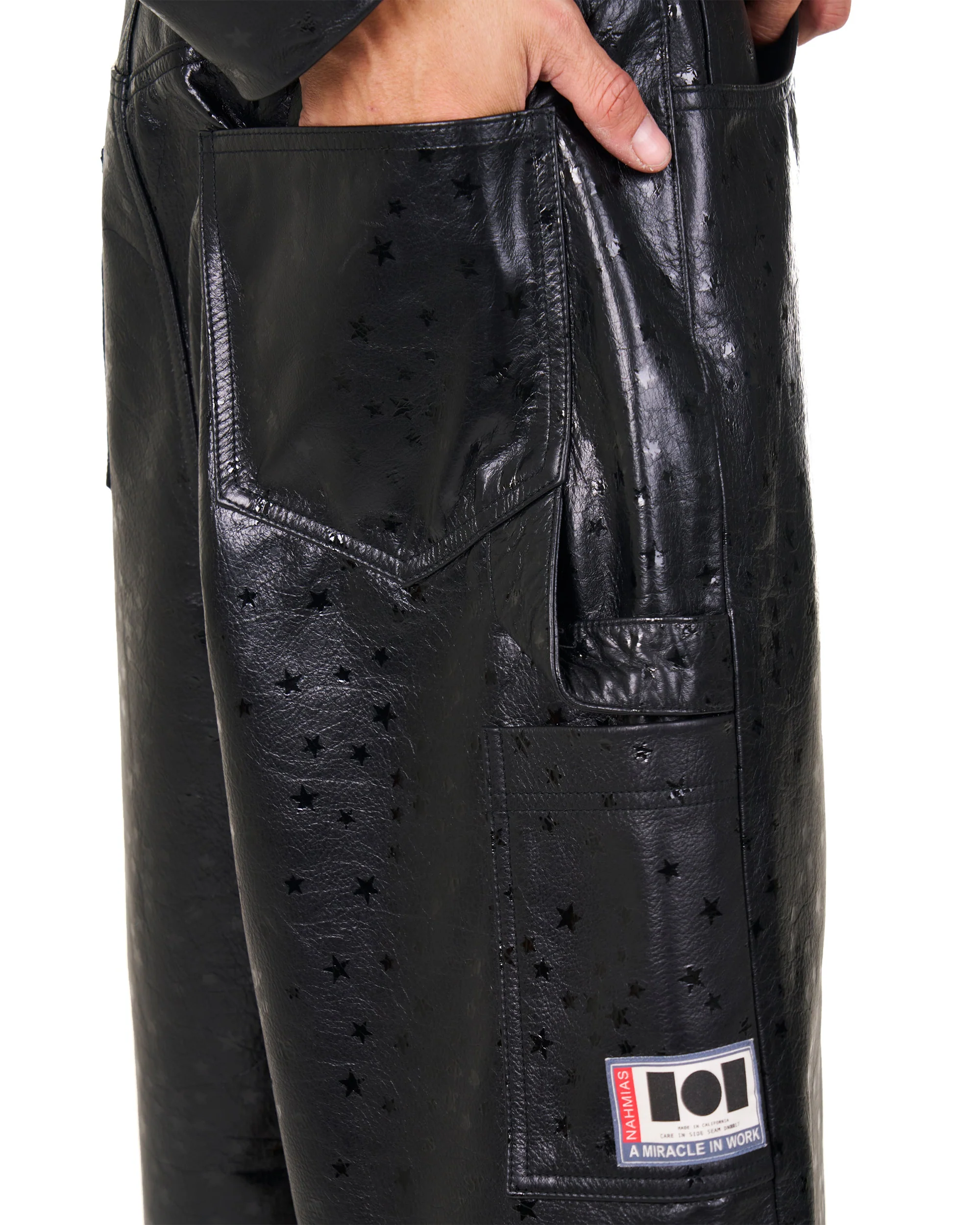 Leather Star Baggy Carpenter Shorts - Image 5