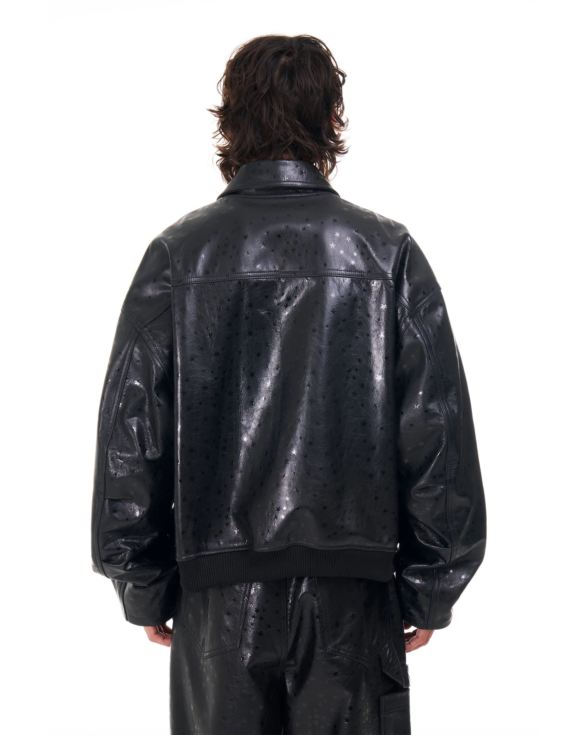 Leather Star Oversized Bomber - Image 2