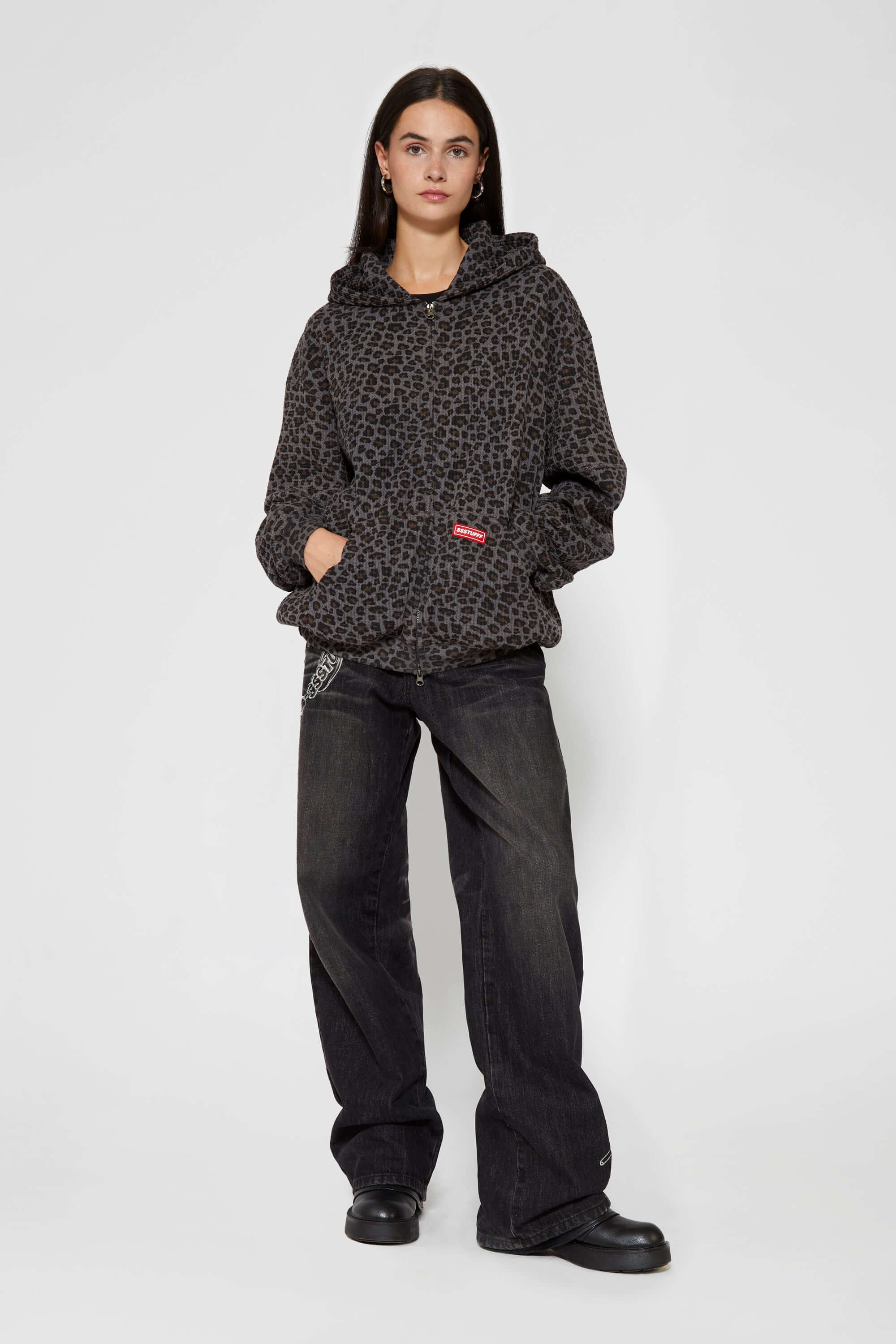 Leopard Waffle Zip Up - Image 21
