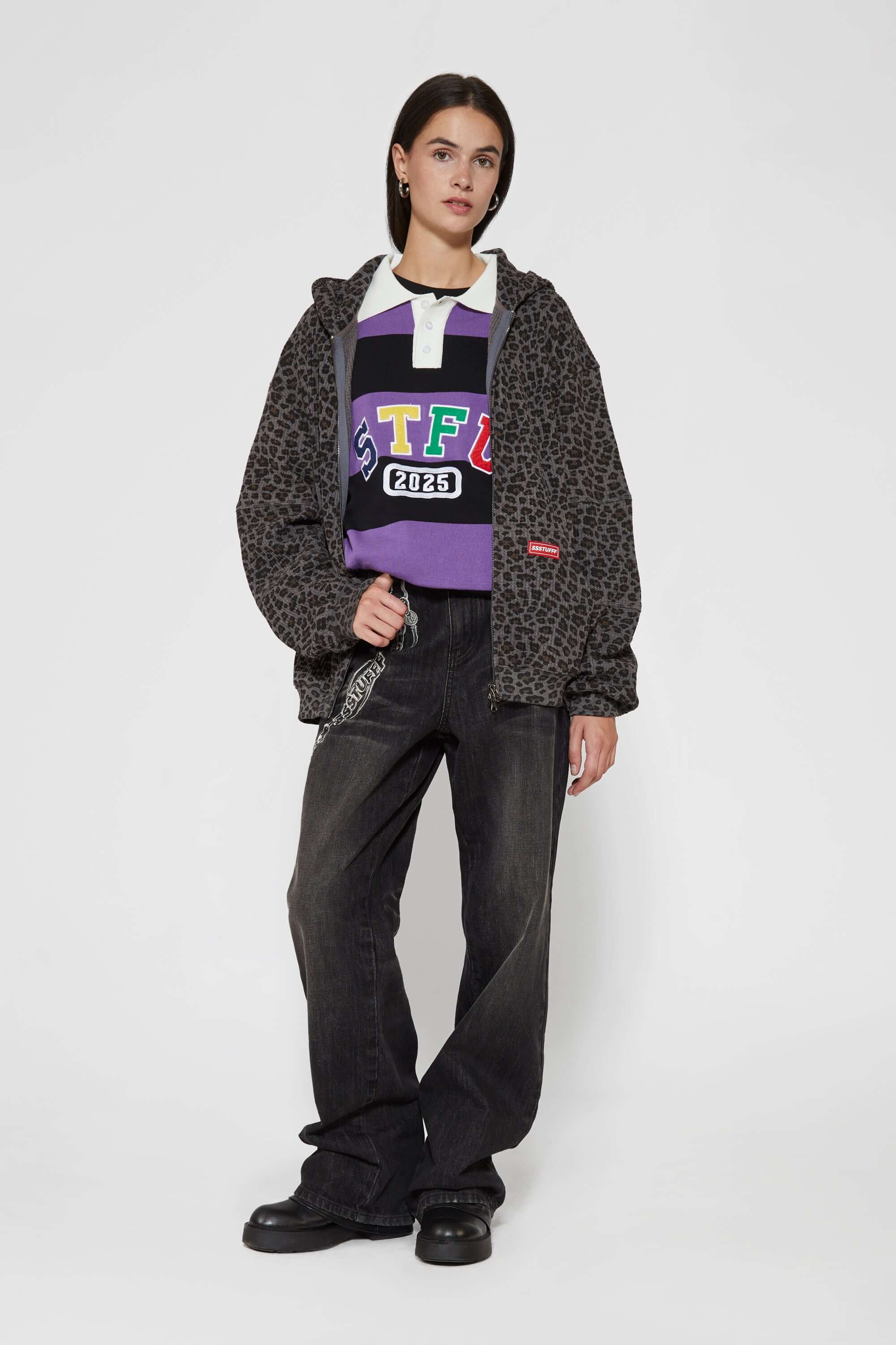 Leopard Waffle Zip Up - Image 24