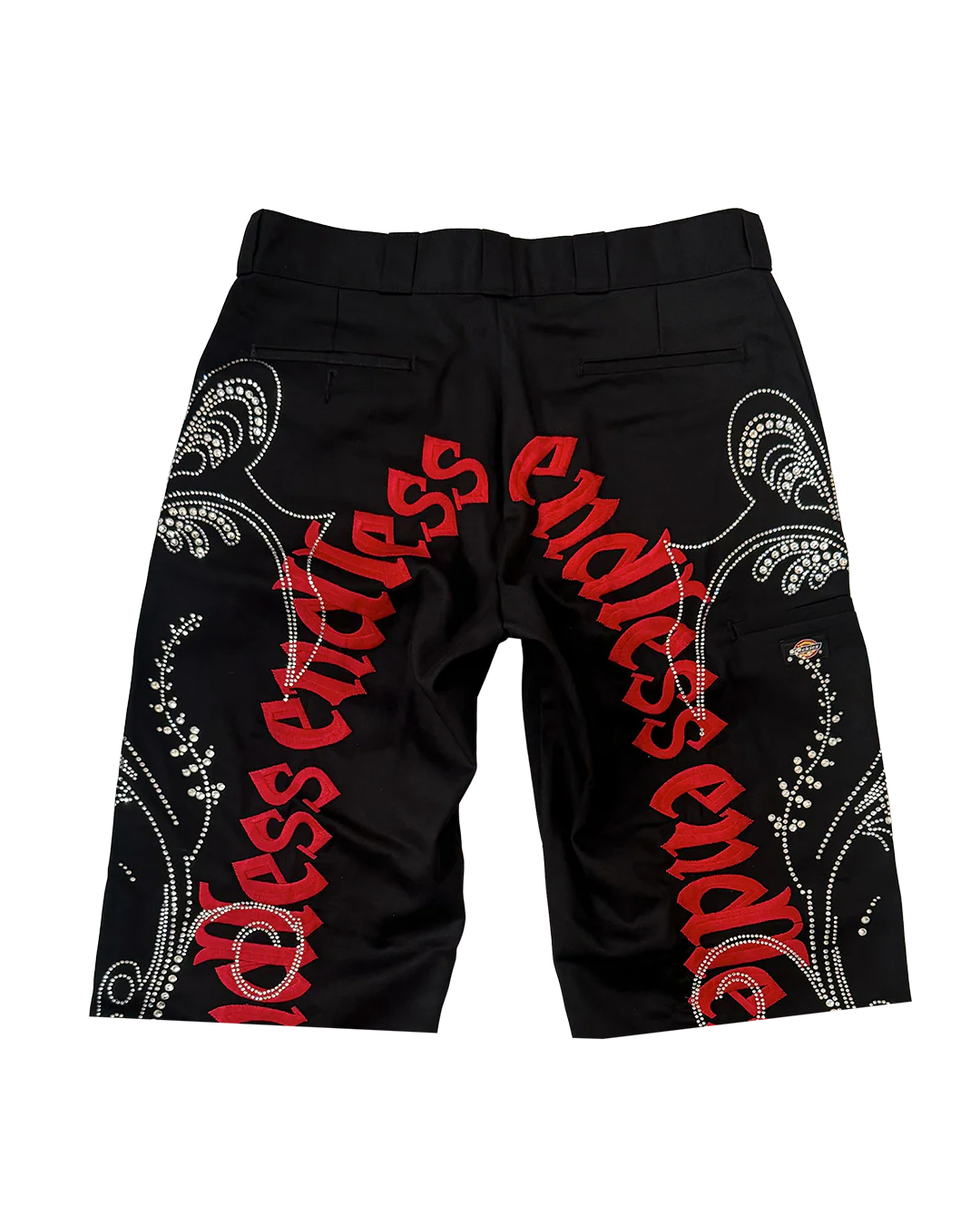 LESS BLACK/RED WORK SHORTS