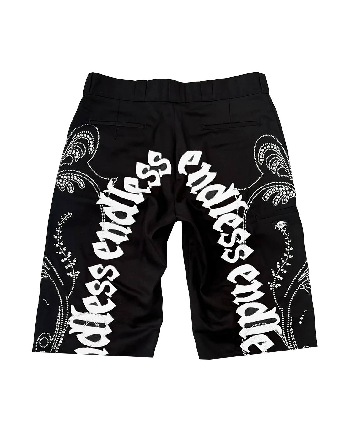 LESS BLACK/WHITE WORK SHORTS