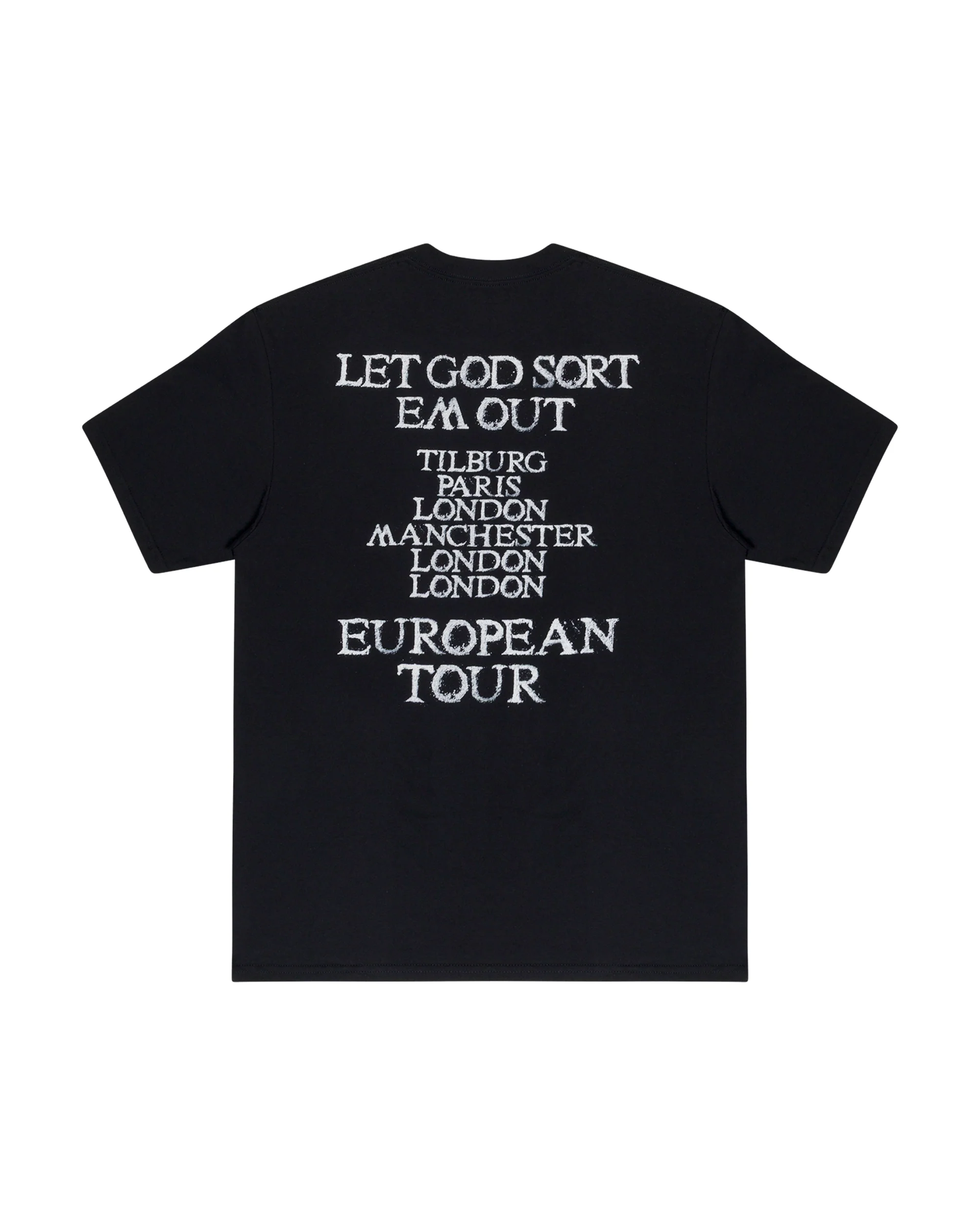 LET GOD SORT EM OUT EURO TOUR LOGO TEE - Image 2