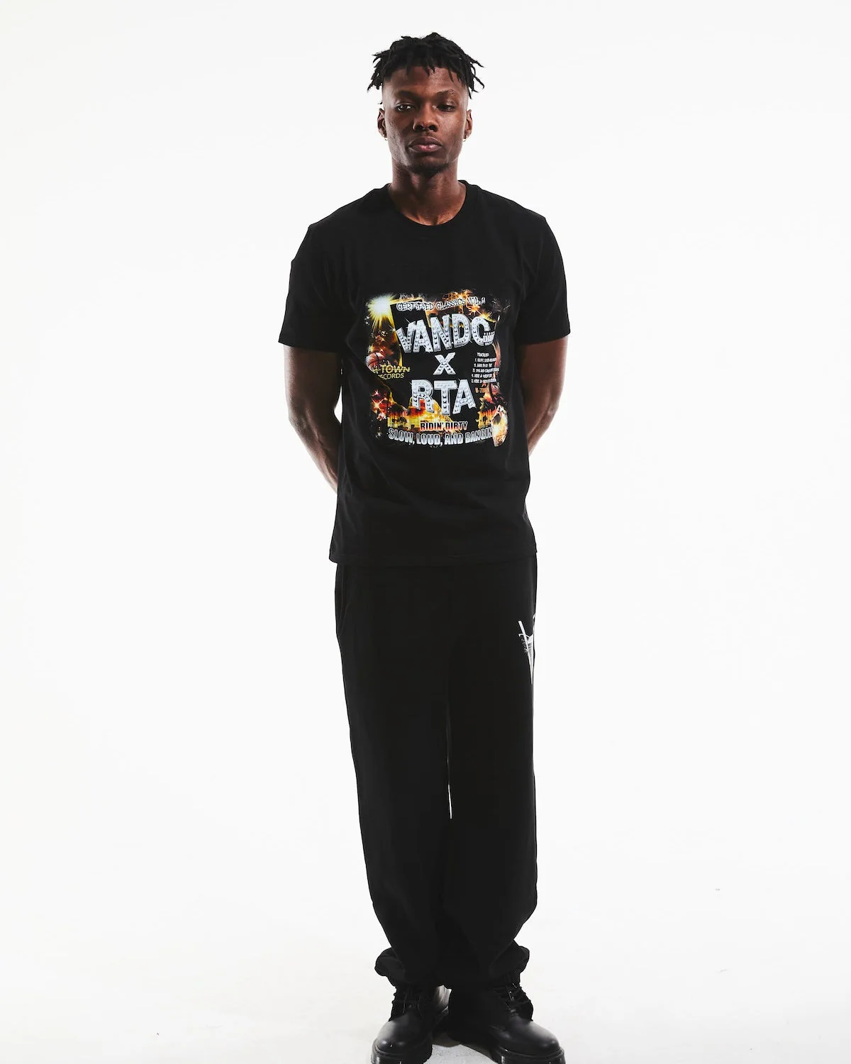 LIAM SHORT SLEEVE TEE | BLACK H-TOWN RECORDS - Image 2