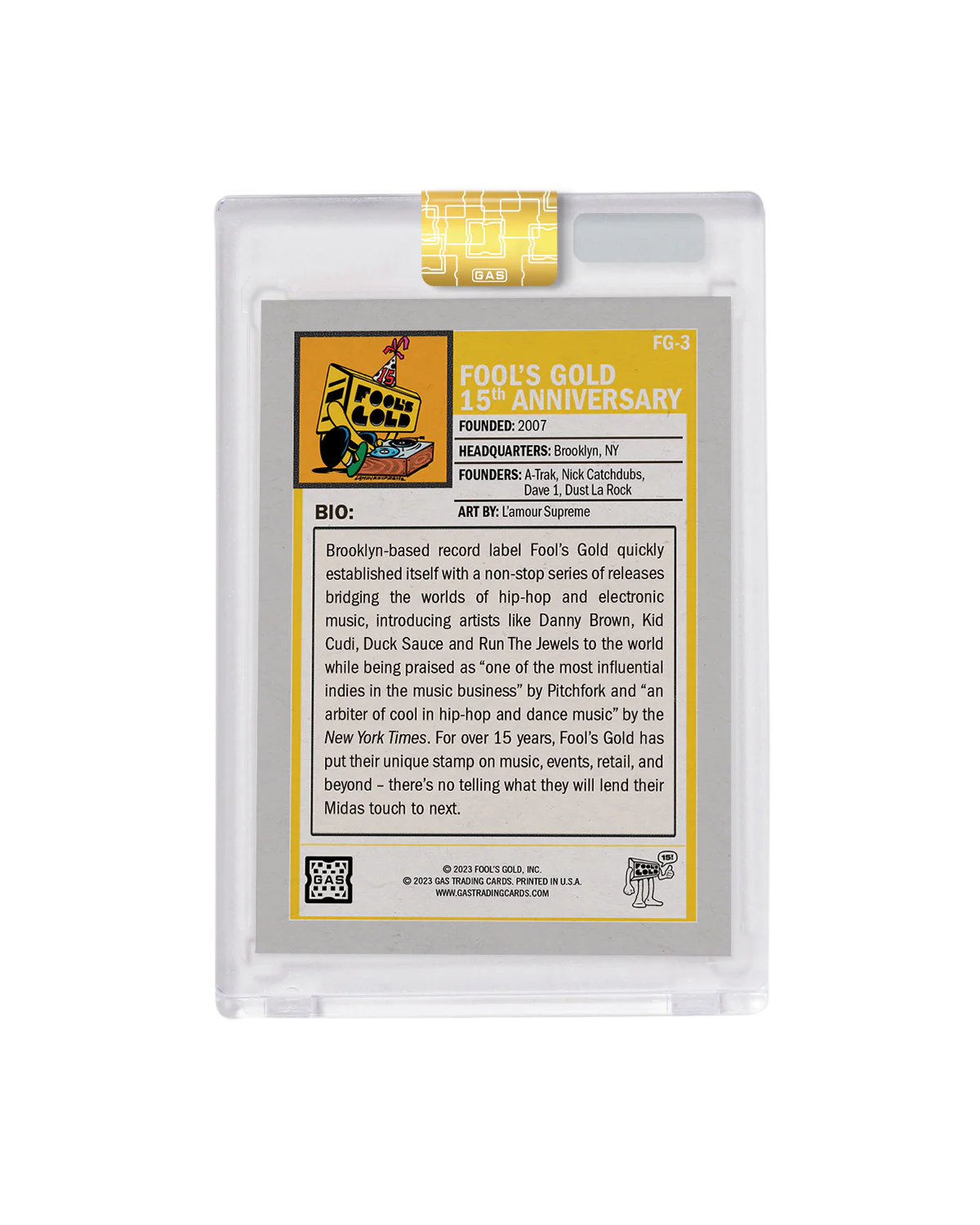 Limited Edition A-Trak & Fool’s Gold Records GAS Cracked Ice Foil Trading Cards Set - Image 19