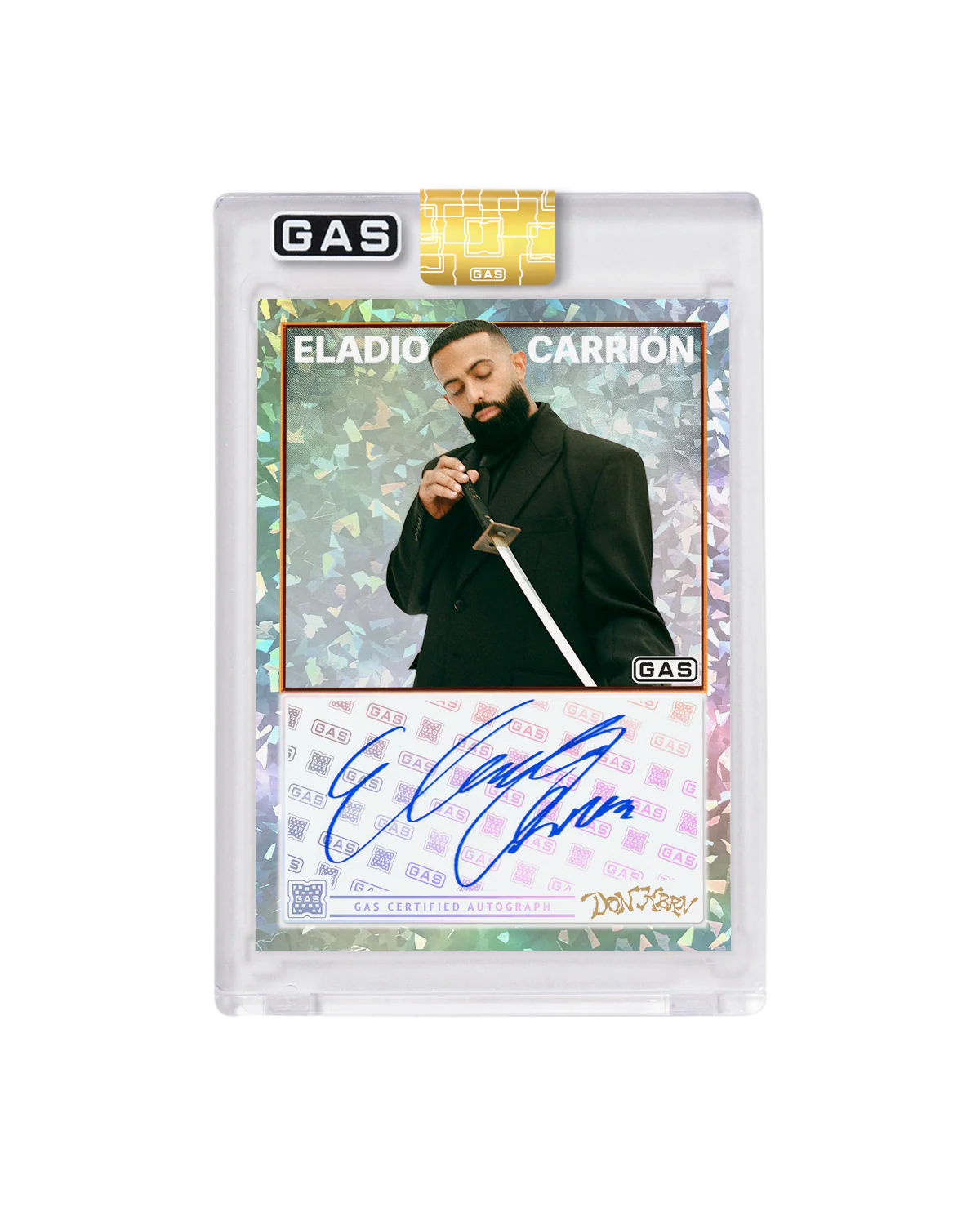 Limited Edition Eladio Carrion x GAS Cracked Ice Foil Card - Image 2