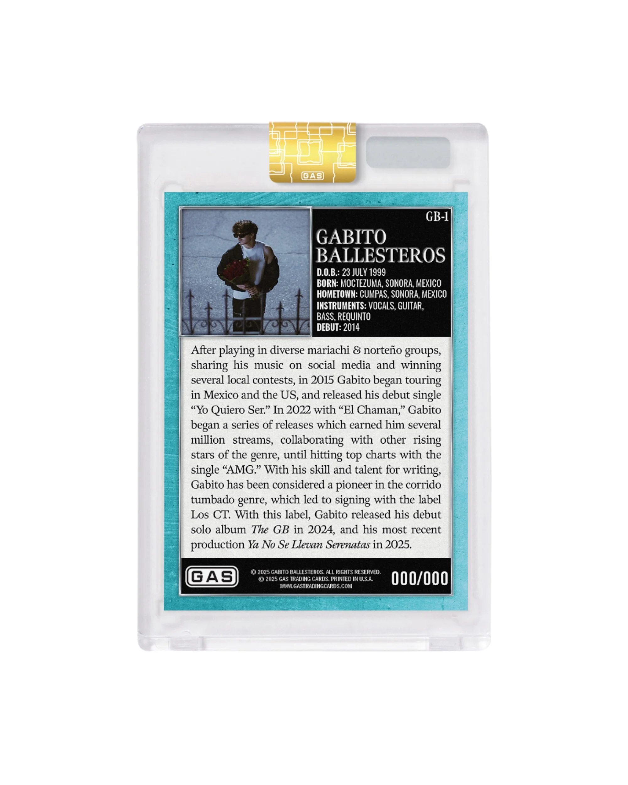 Limited Edition Gabito Ballesteros x GAS Cracked Ice Foil Card - Image 3