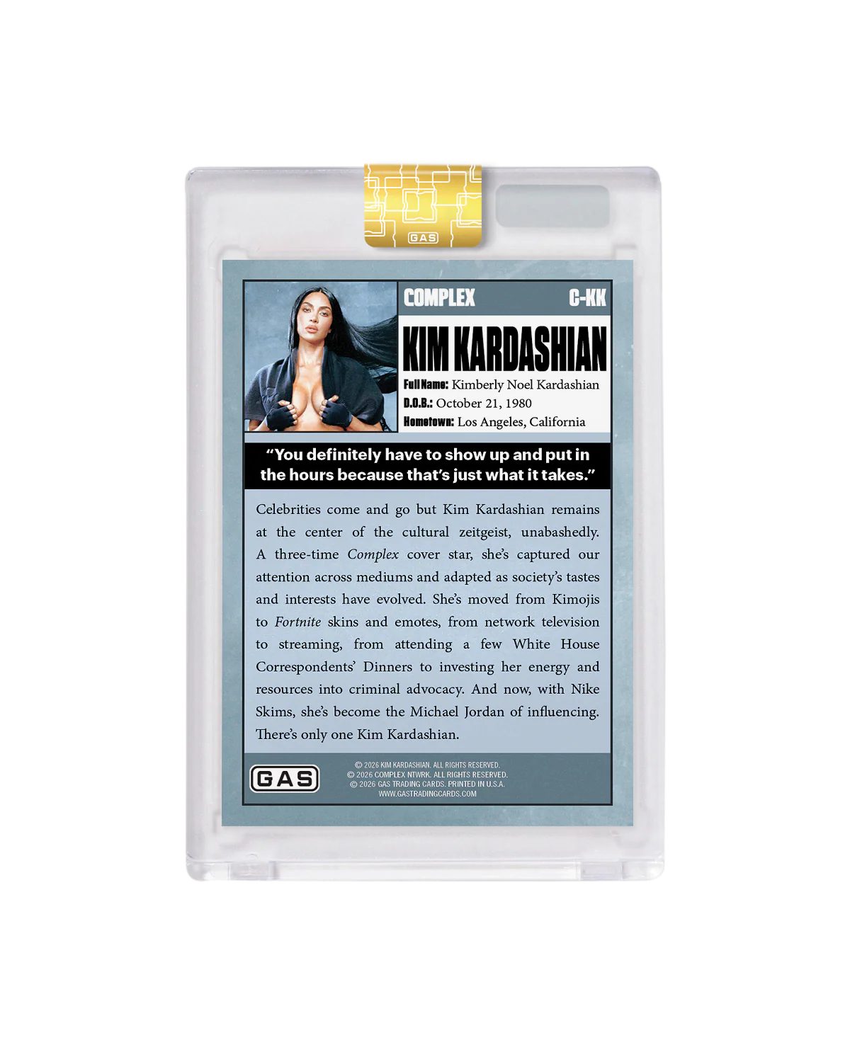 Limited Edition Kim Kardashian Complex Cover x GAS Cracked Ice Foil Card - Image 4