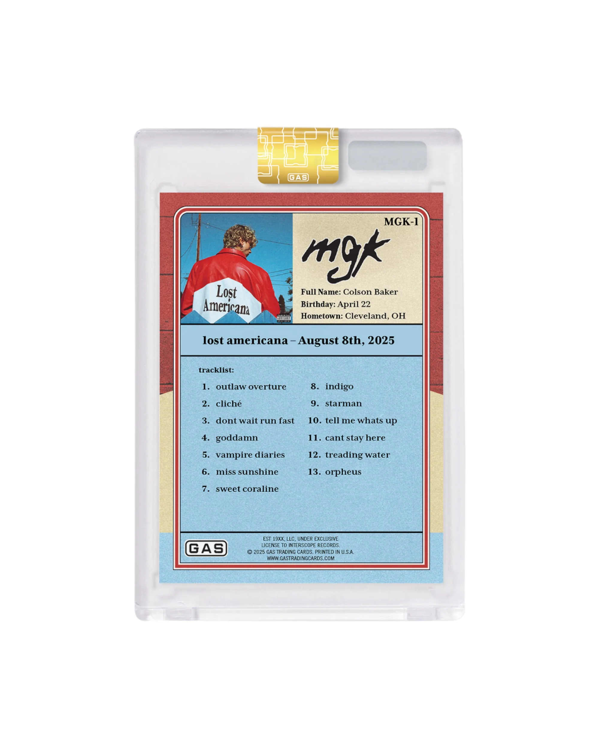 Limited Edition mgk x GAS Cracked Ice Foil Card - Image 4