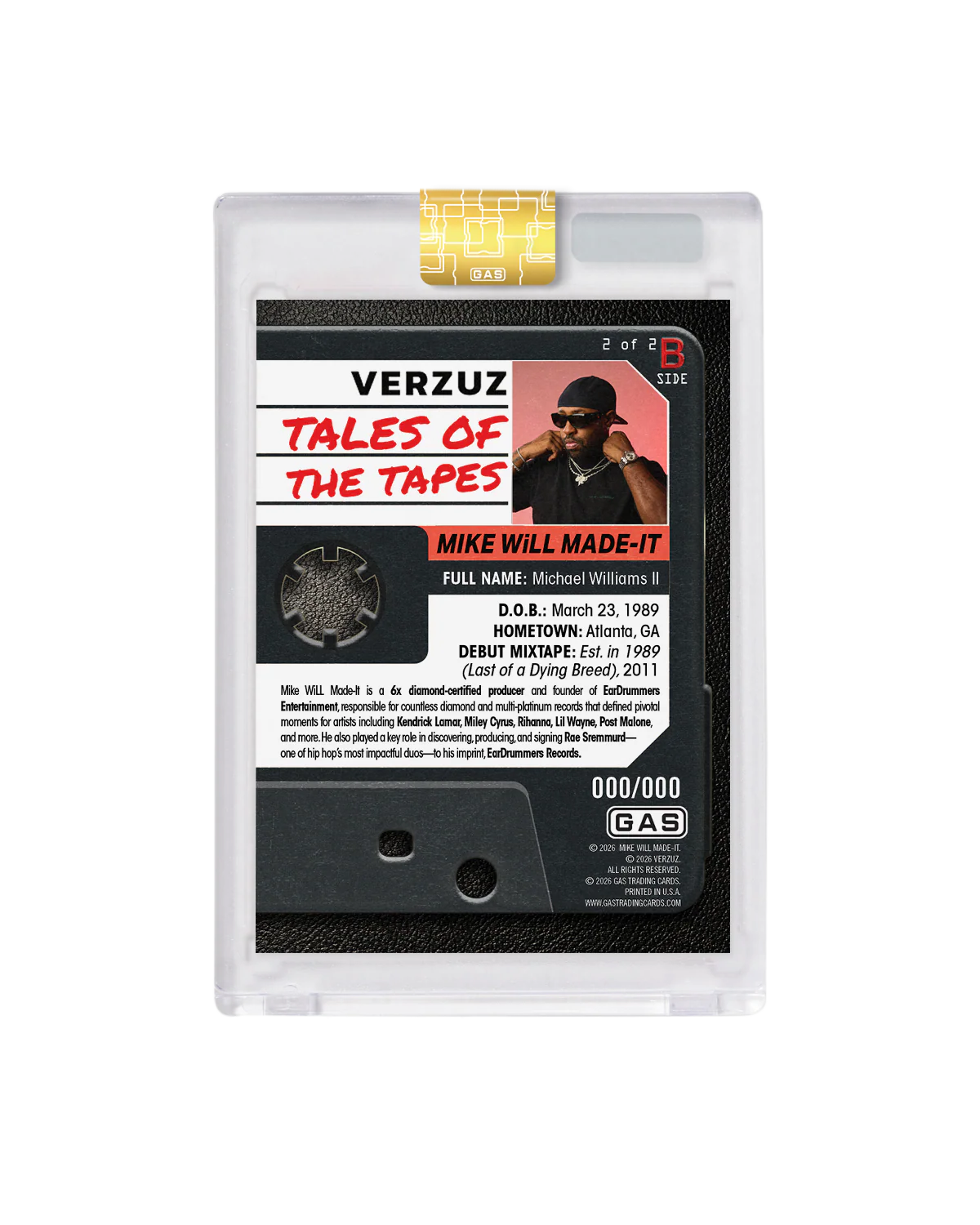 Limited Edition Mike WiLL Made-It x Verzuz x GAS Cracked Ice Foil Card - Image 4
