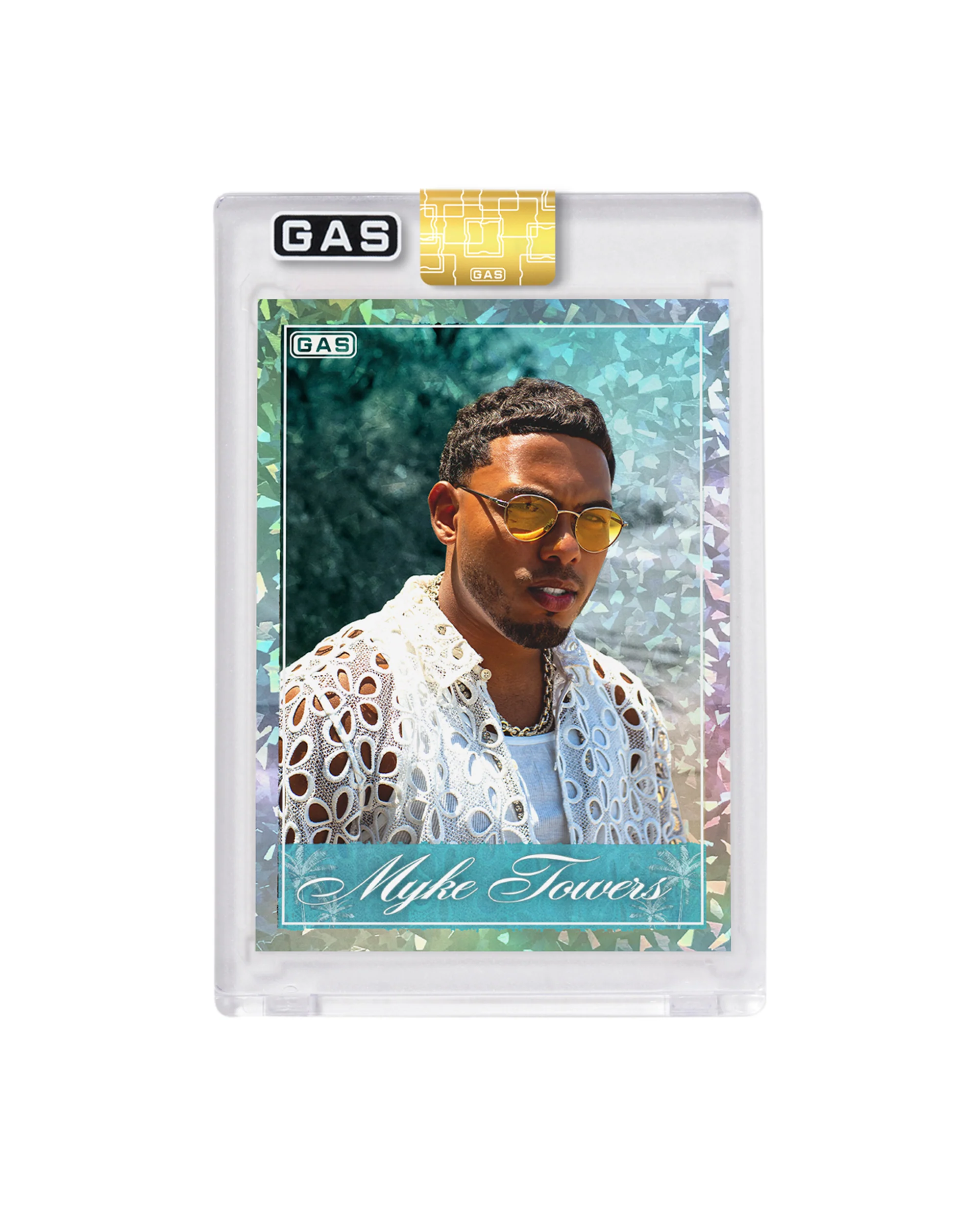 Limited Edition Myke Towers x GAS Cracked Ice Foil Card