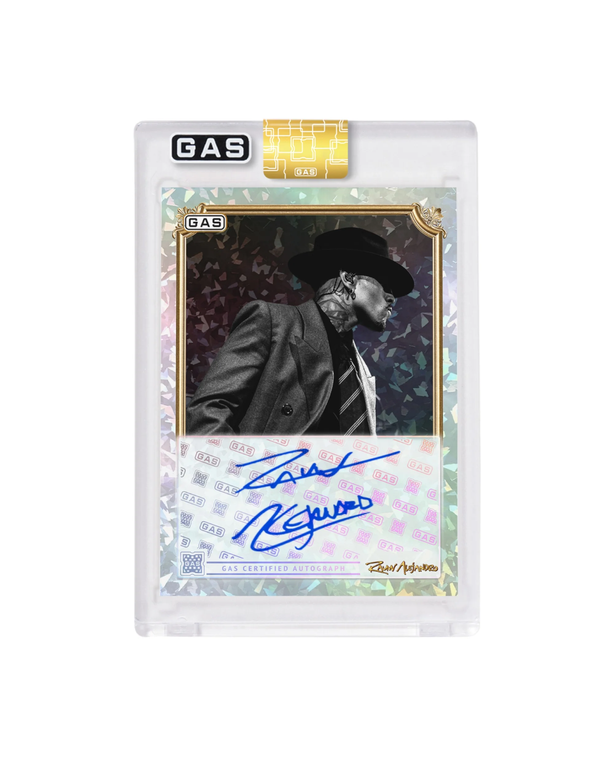 Limited Edition Rauw Alejandro x GAS Cracked Ice Foil Trading Card #2 - Image 2