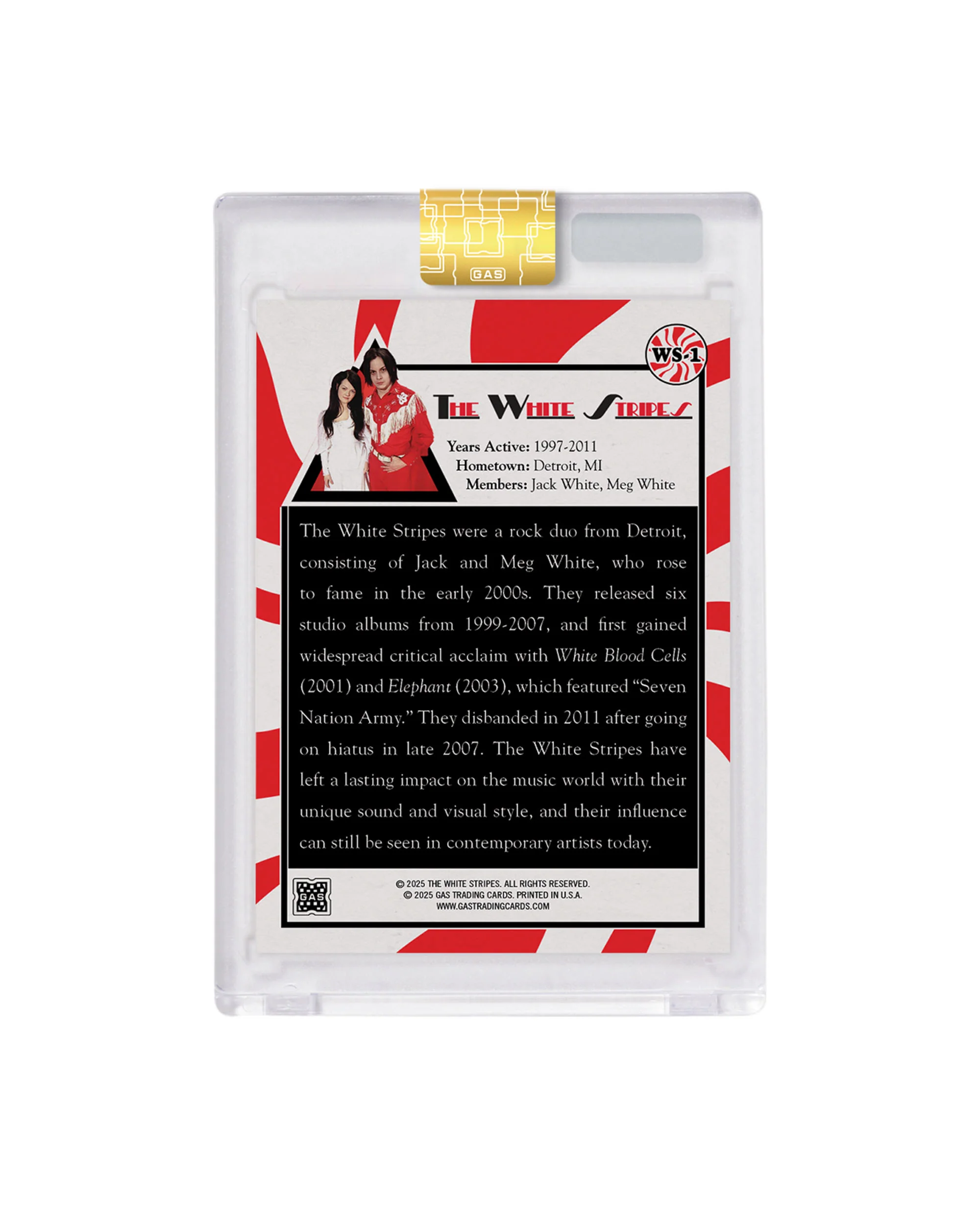 Limited Edition The White Stripes x GAS Cracked Ice Foil Card - Image 2