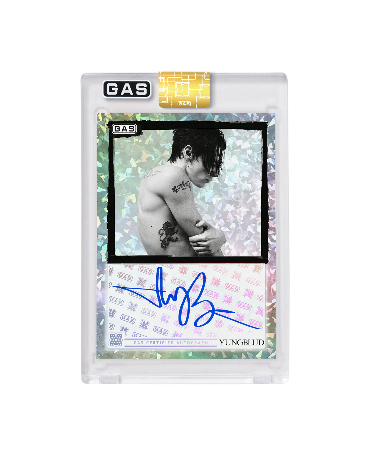 Limited Edition Yungblud x GAS Cracked Ice Foil Card - Image 2