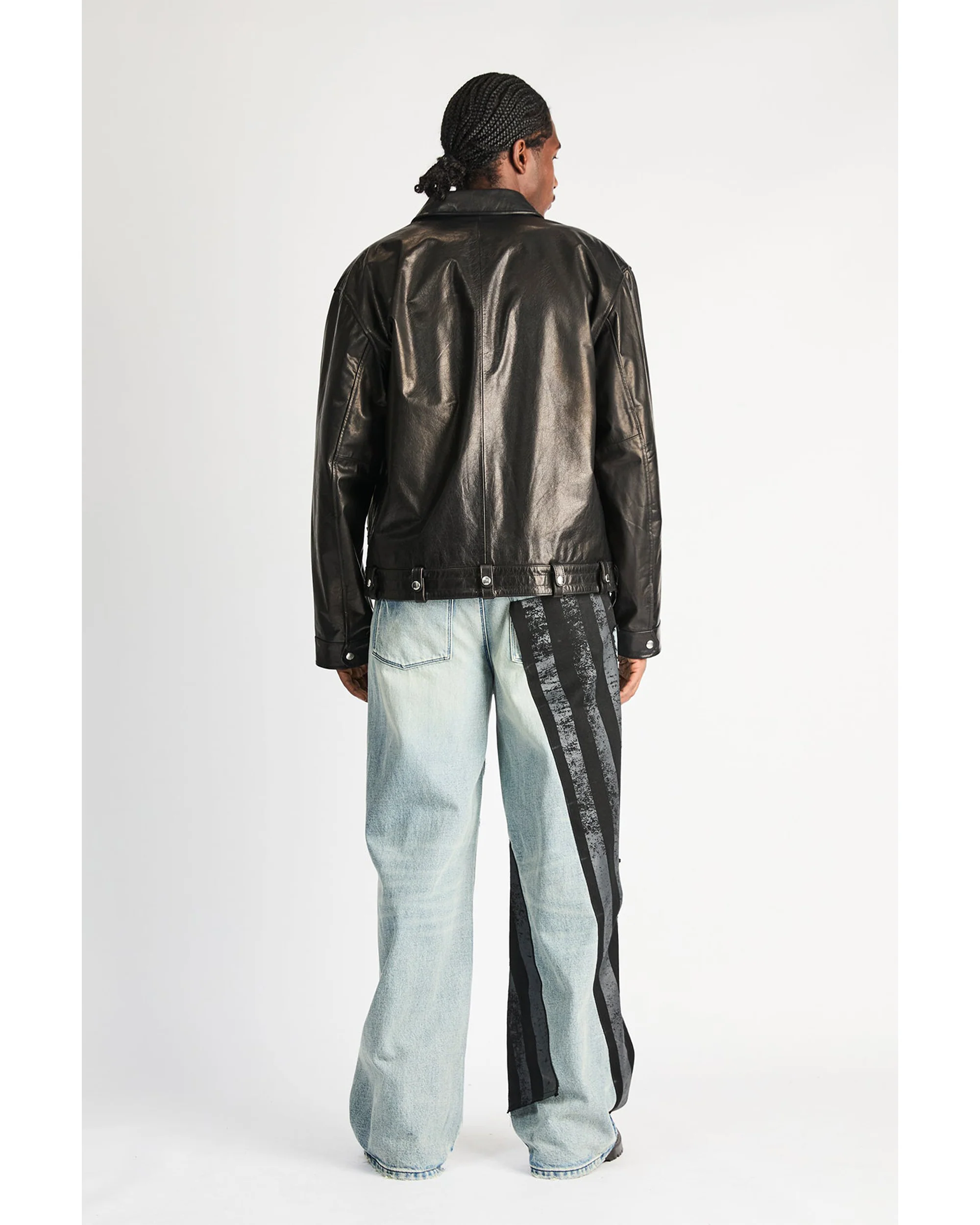 LIOR WIDE LEG JEANS | INDIGO FRAYED FLAG - Image 4