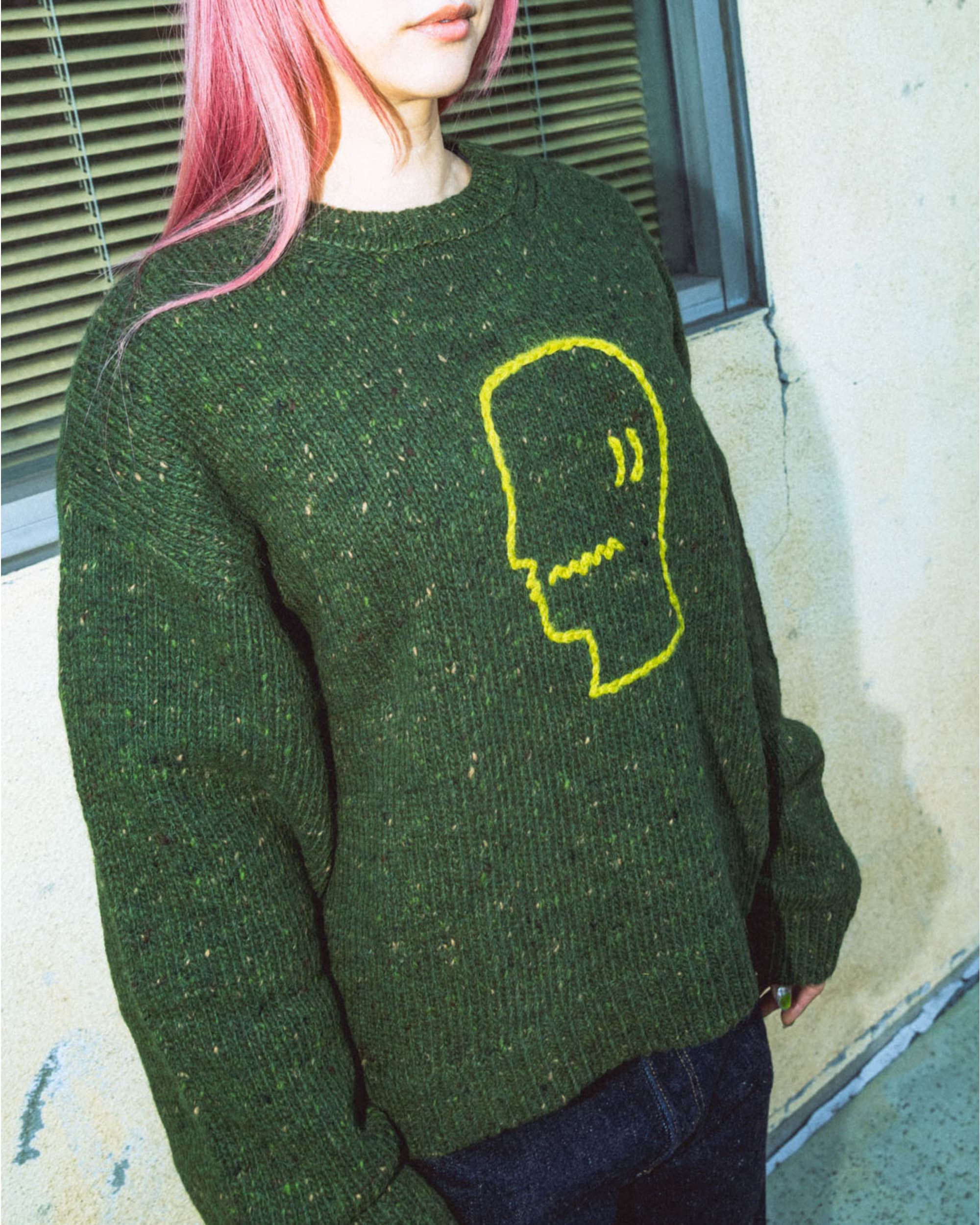 Logohead Alpaca Crewneck Sweater - Forest Green - Image 6
