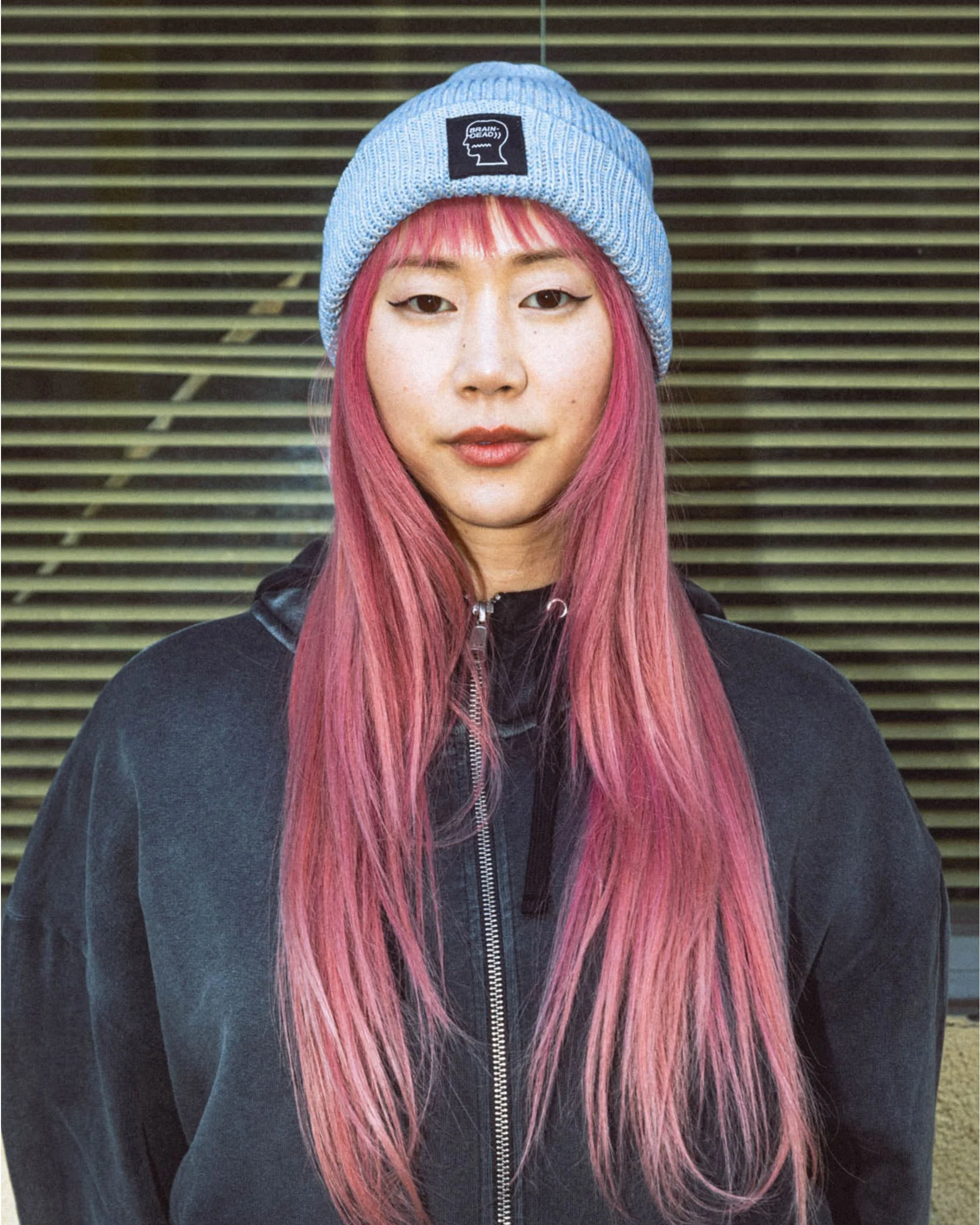 Marled Cotton Logohead Beanie - Blue - Image 2