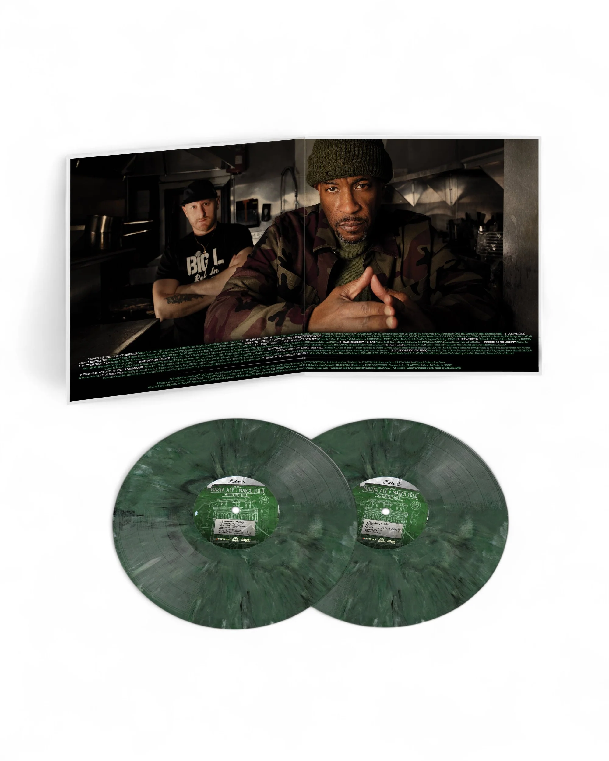 Masta Ace & Marco Polo - Richmond Hill (Deluxe Edition) (2xLP - Green Marble Vinyl - Fat Beats Exclusive) - Image 2