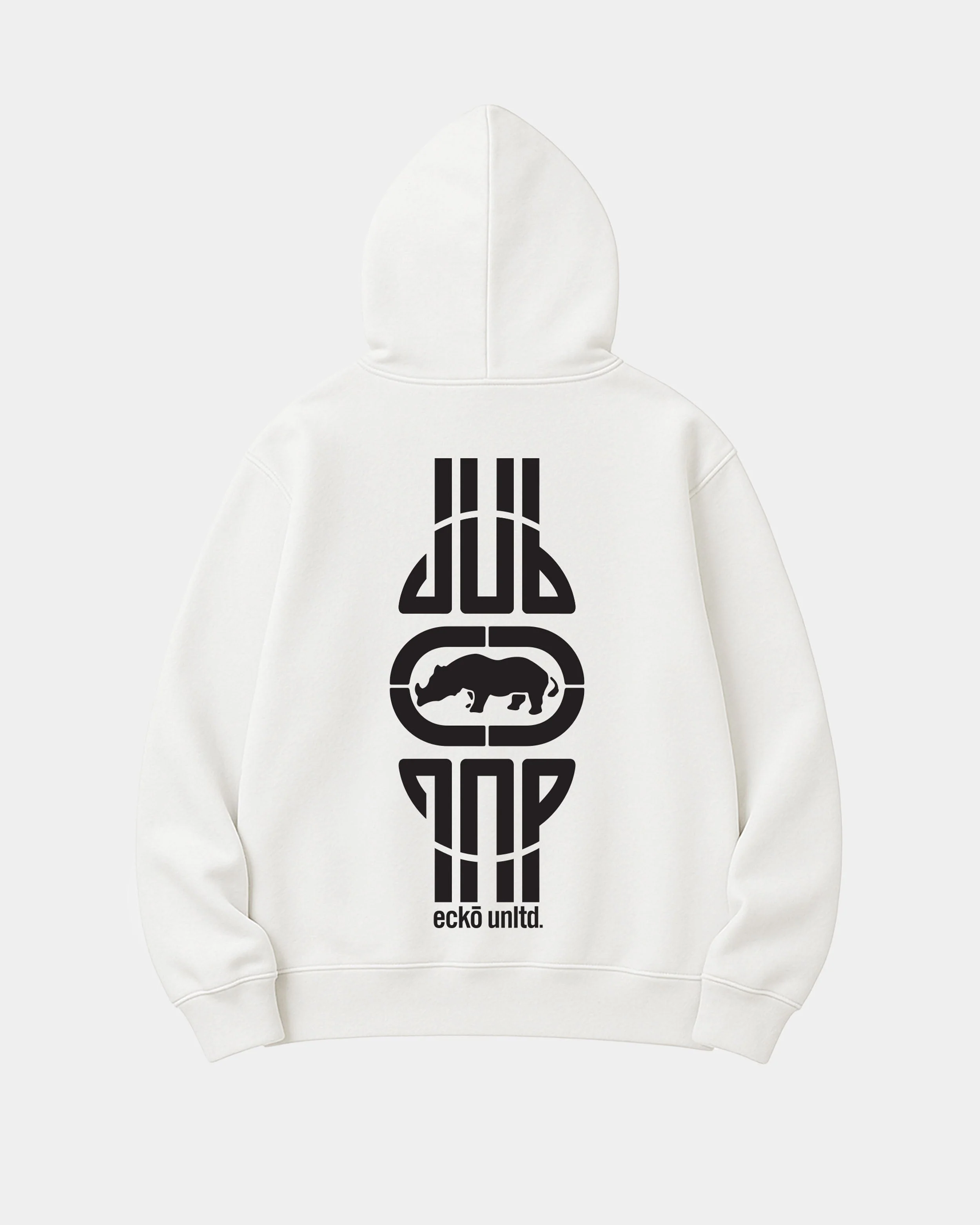 MEN THREE POINT HAND HOODIE-102 off white - Image 4