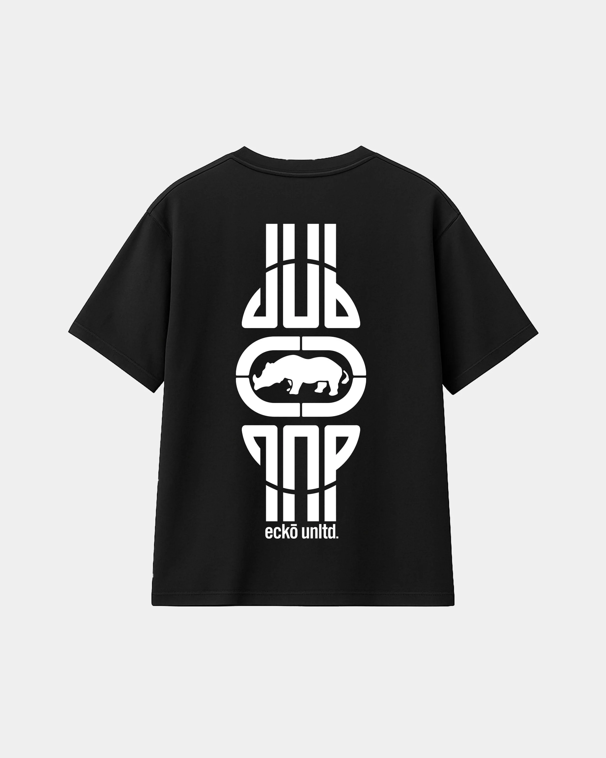 MEN THREE POINT HAND TEE-001 black - Image 4