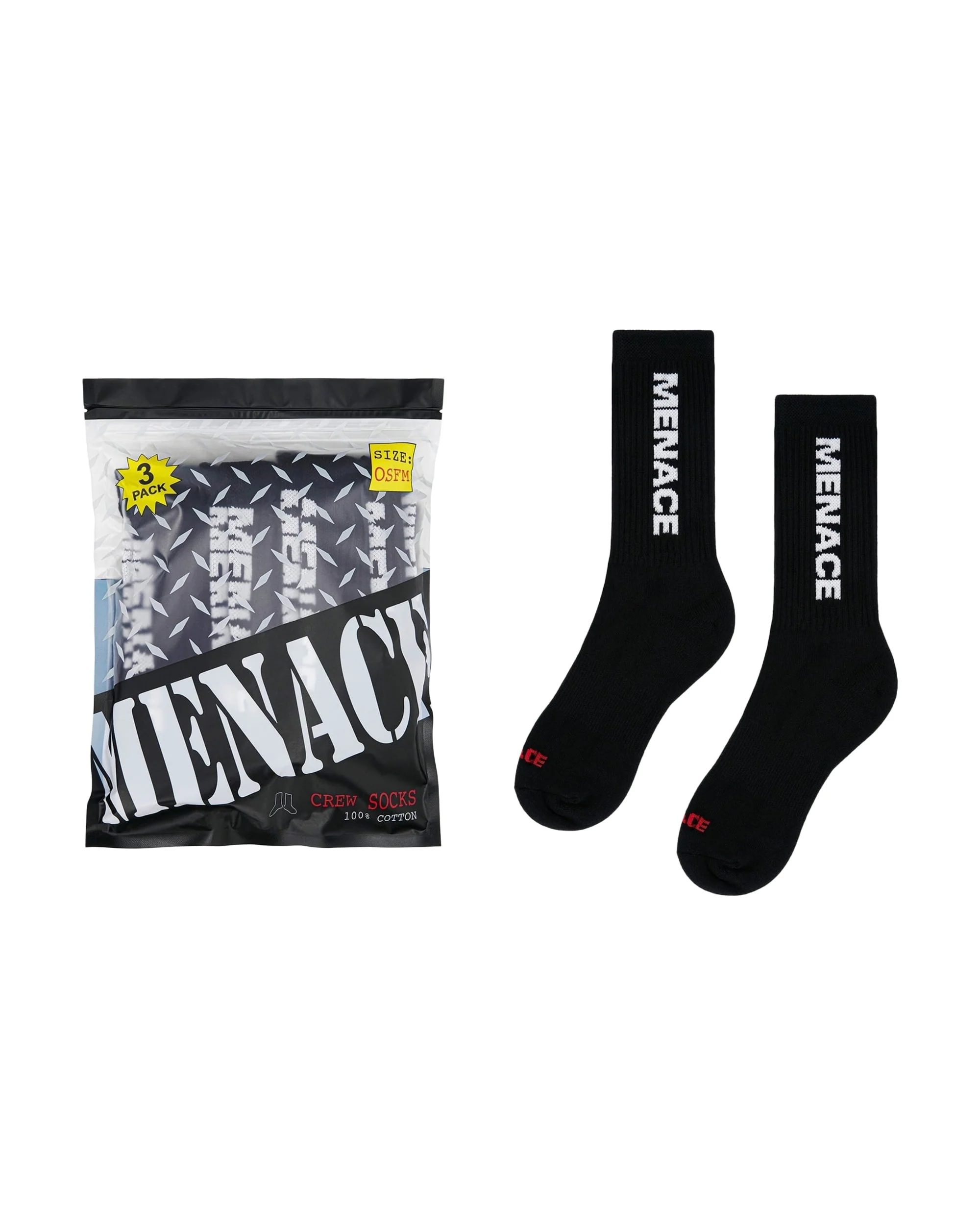 MENACE LOGO SOCKS (3 PACK)