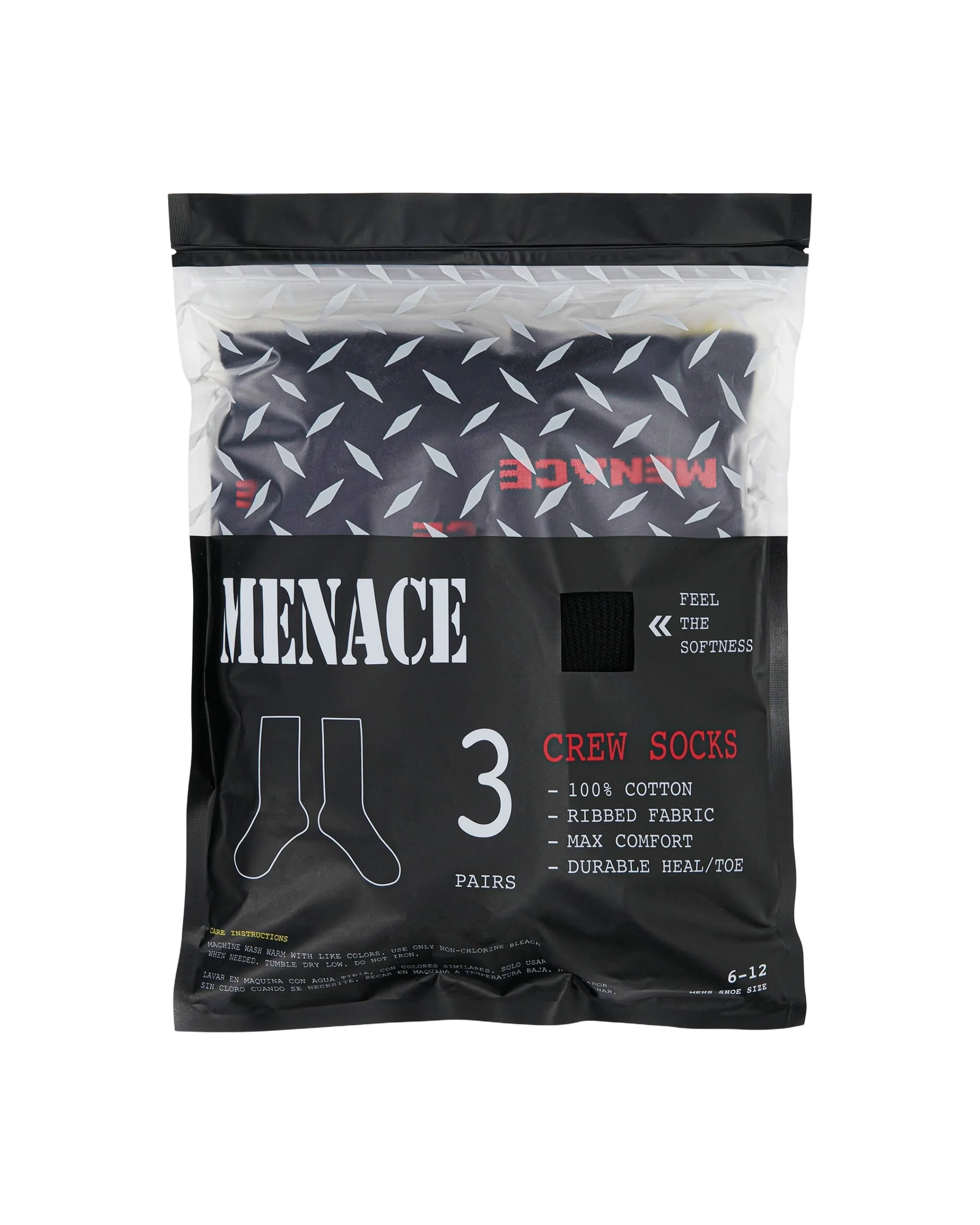 MENACE LOGO SOCKS (3 PACK) - Image 2