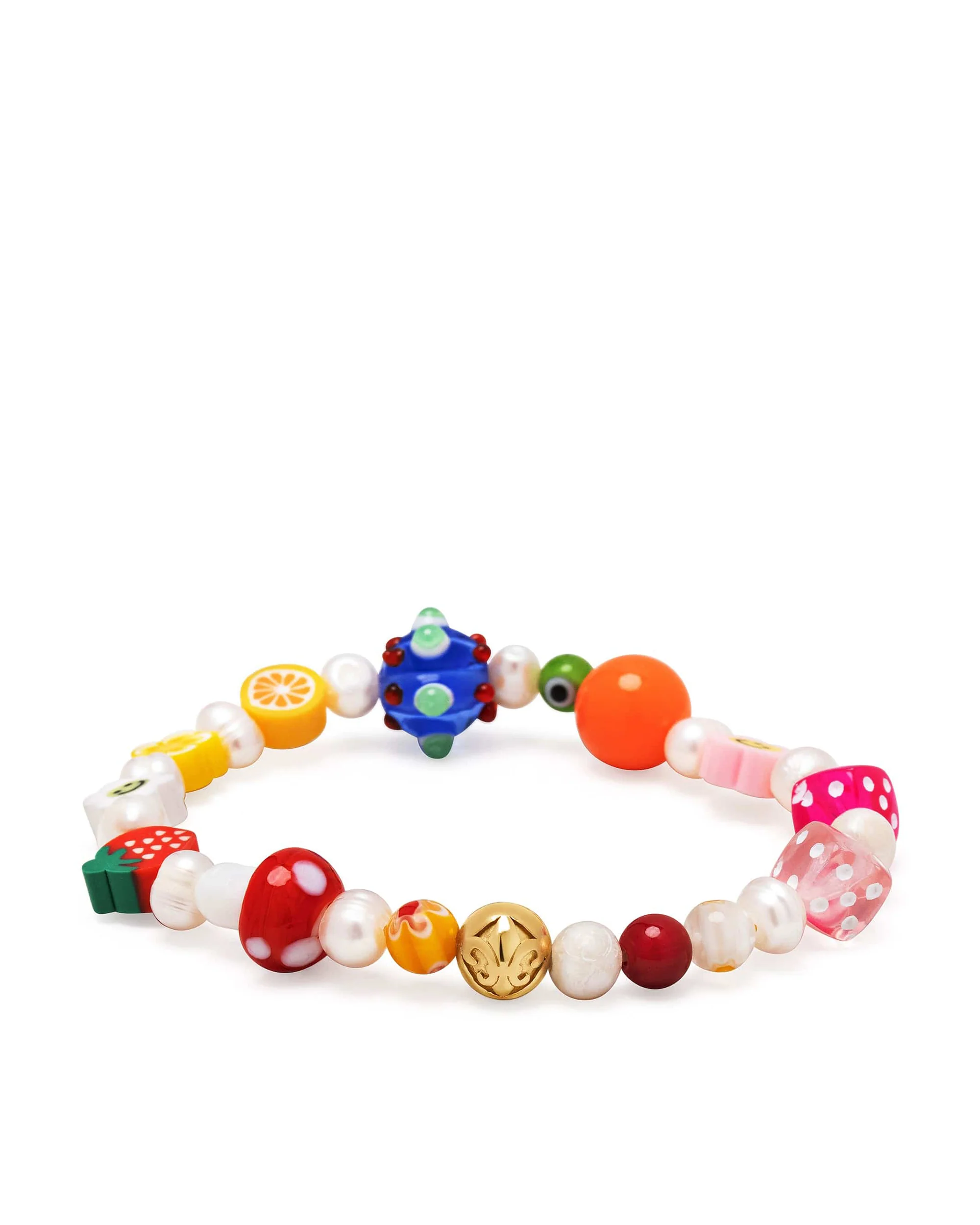 Men's Berry Pearl Bracelet with Assorted Beads - Image 3