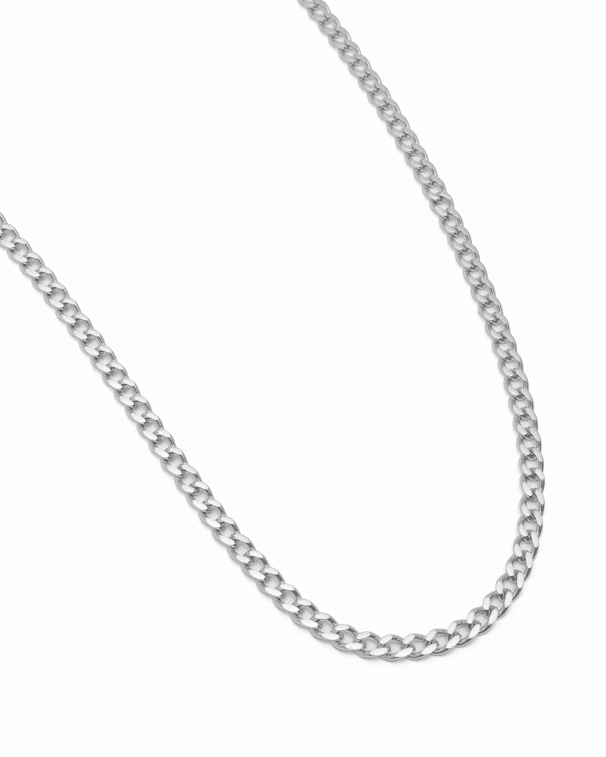 Men's Silver Cuban Link Chain in 3mm - Image 3
