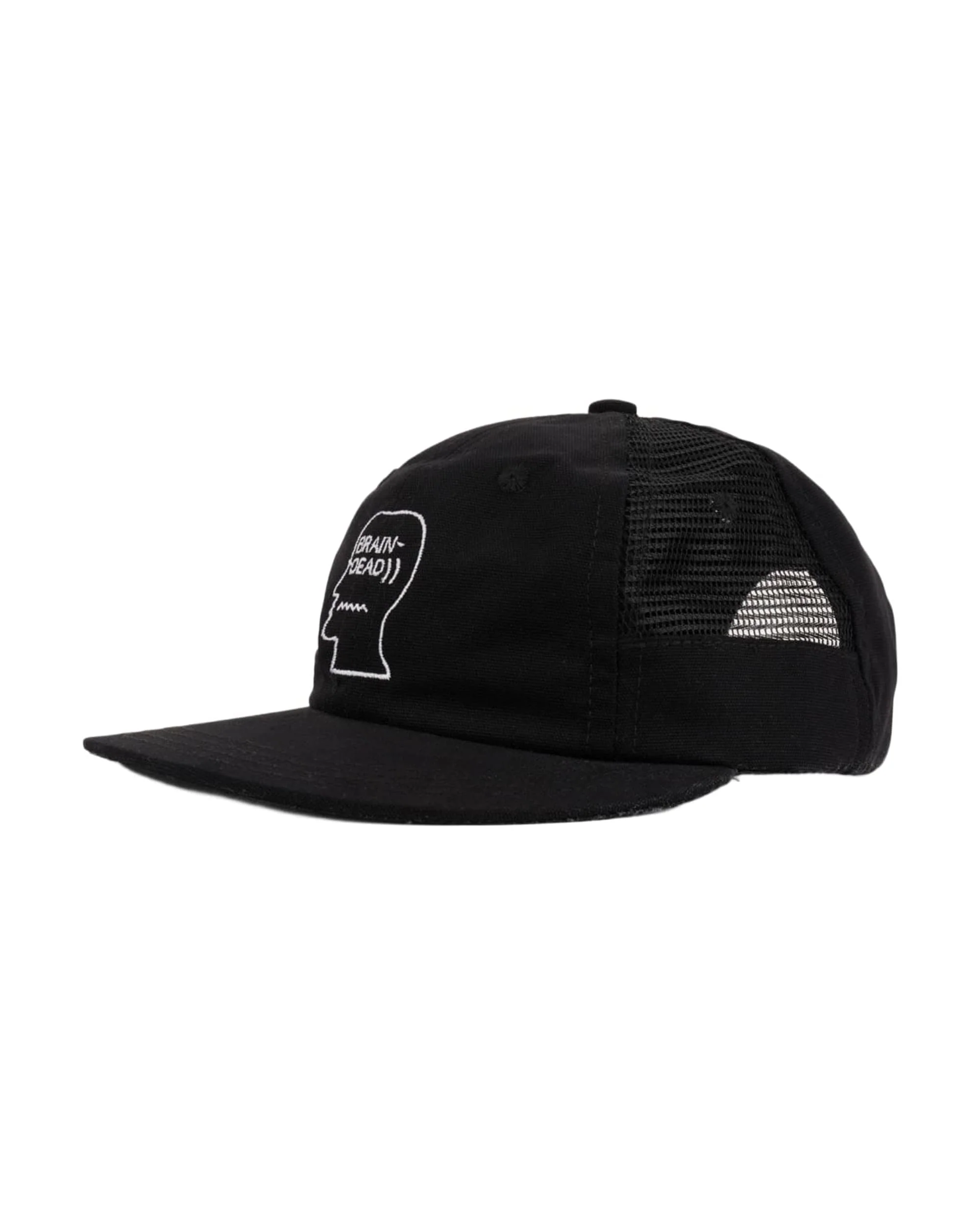 Mesh Panel Logohead Engineer Hat - Black - Image 3