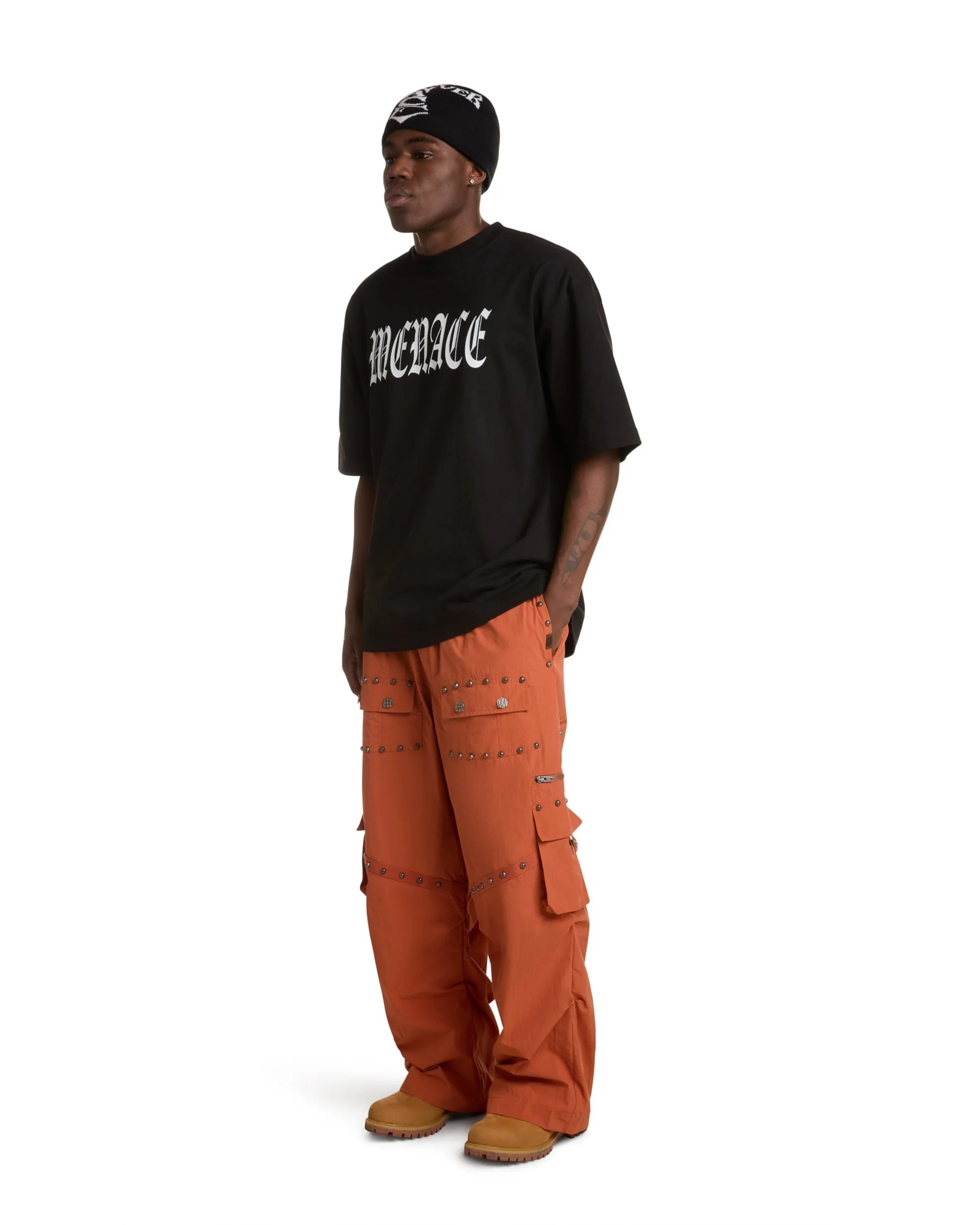 METAL RIVET NYLON PANTS - Image 4