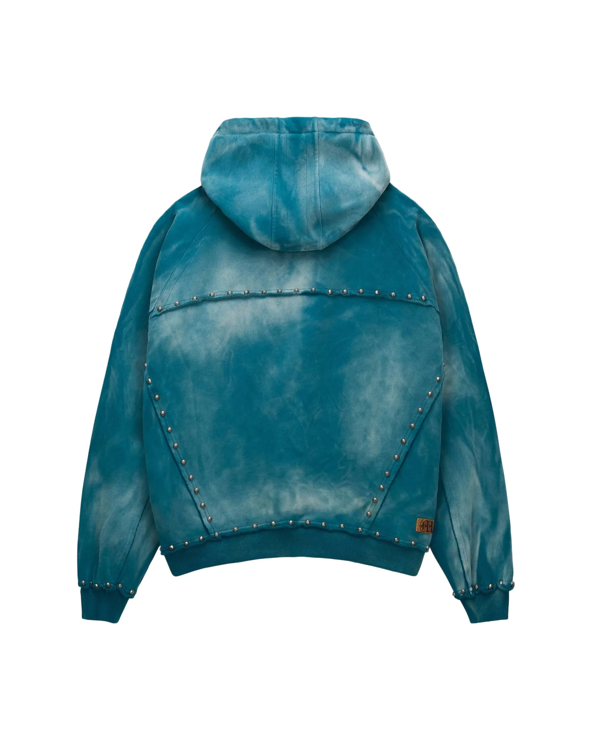 METAL RIVET ZIP-UP HOODIE - Image 2