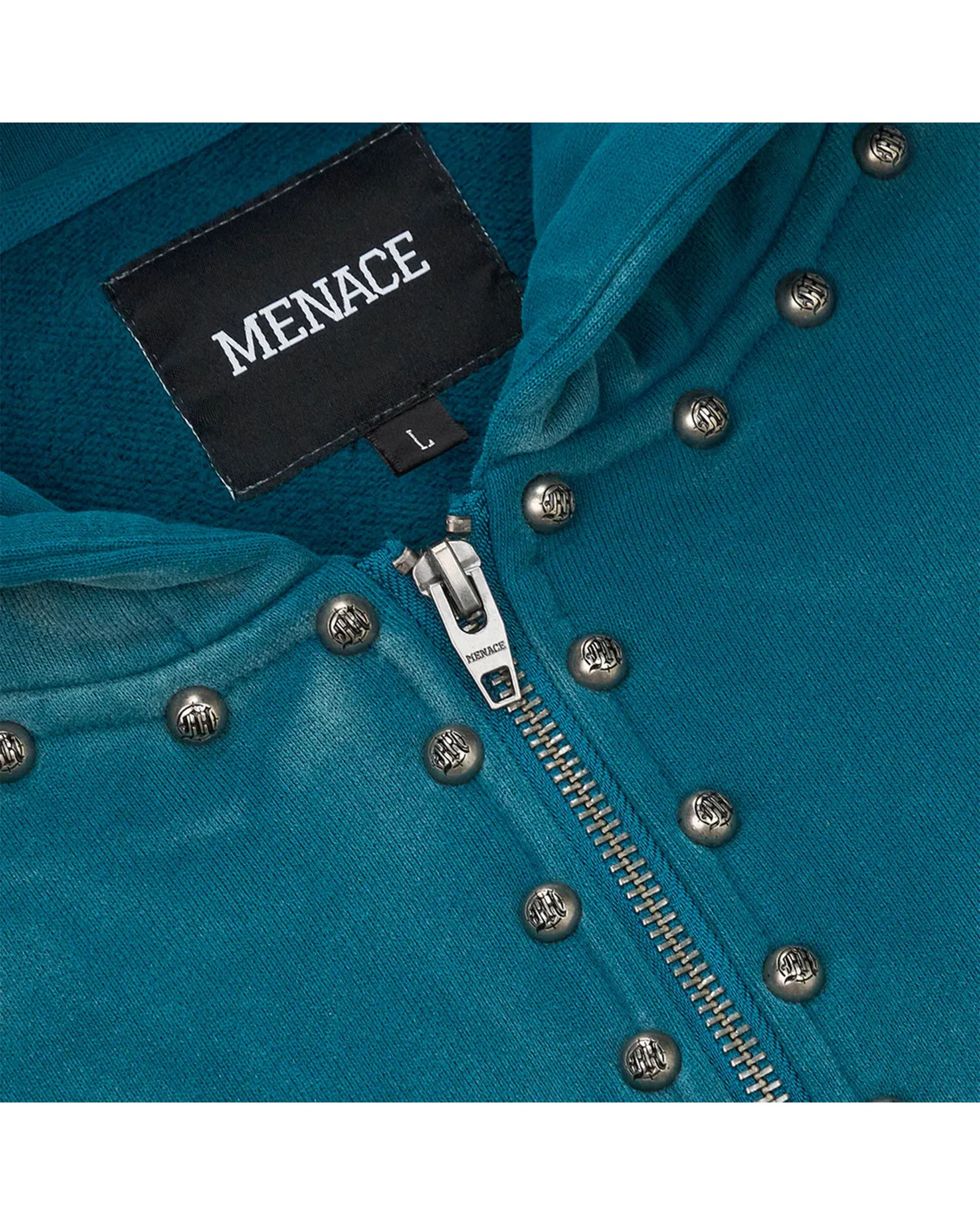 METAL RIVET ZIP-UP HOODIE - Image 6