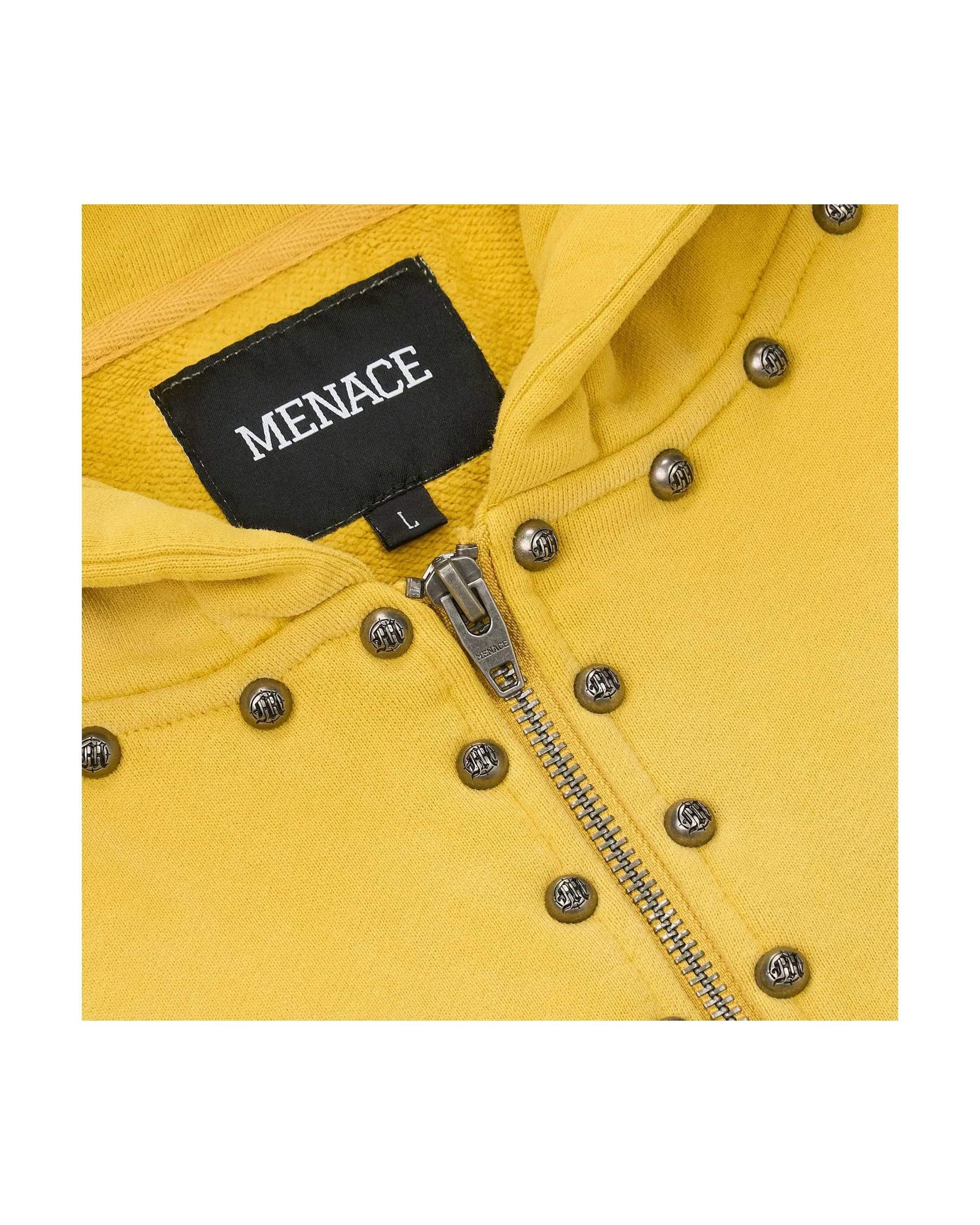METAL RIVET ZIP-UP HOODIE - Image 3