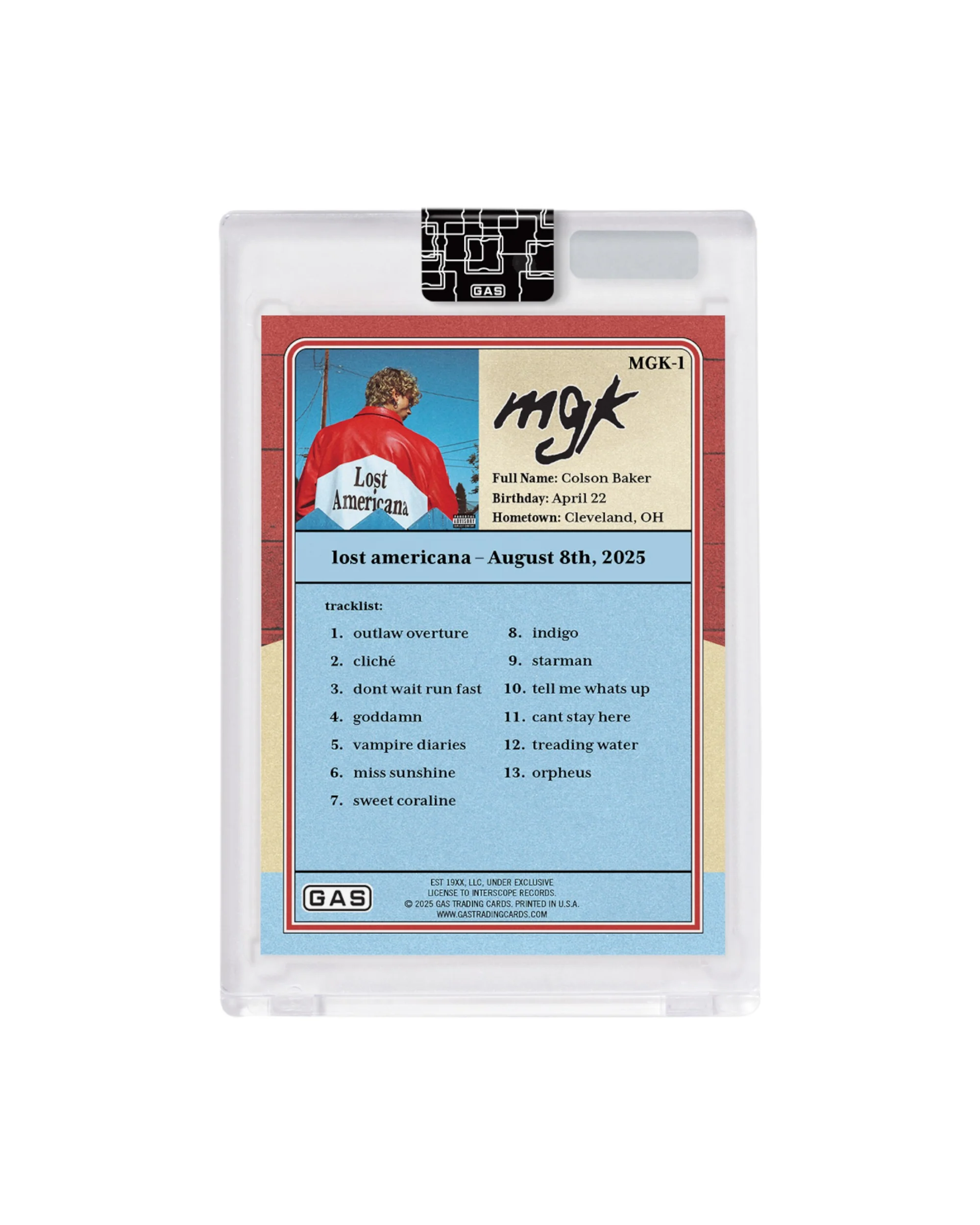 mgk x GAS Trading Card - Image 6
