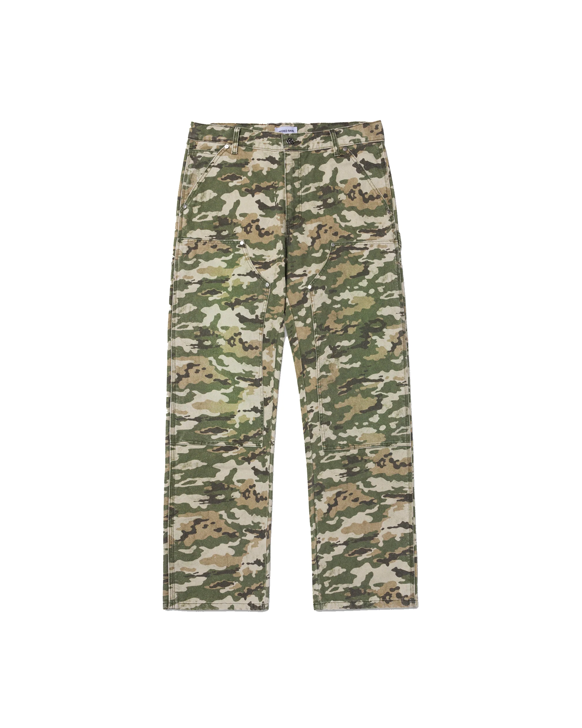 MILITARY CAMO DOUBLE KNEE PANTS