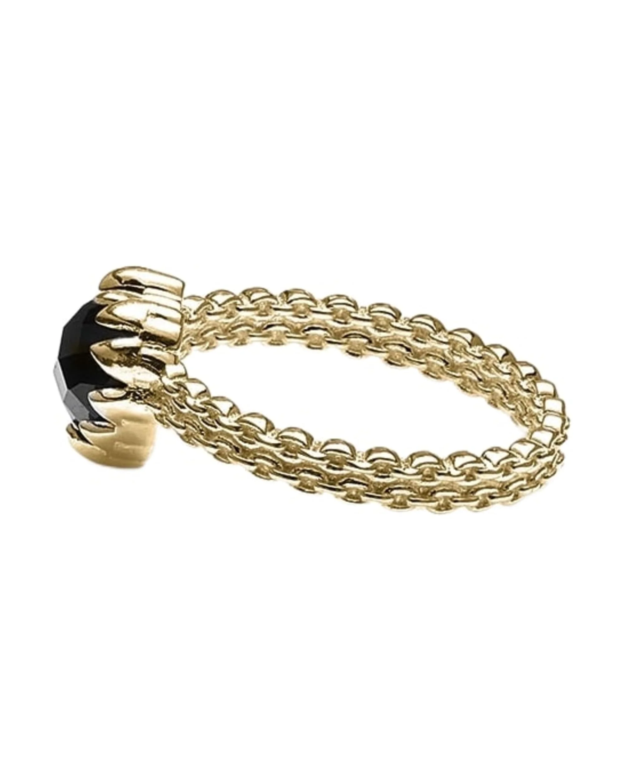 MINI CLAW RING - GOLD PLATED ONYX - Image 4