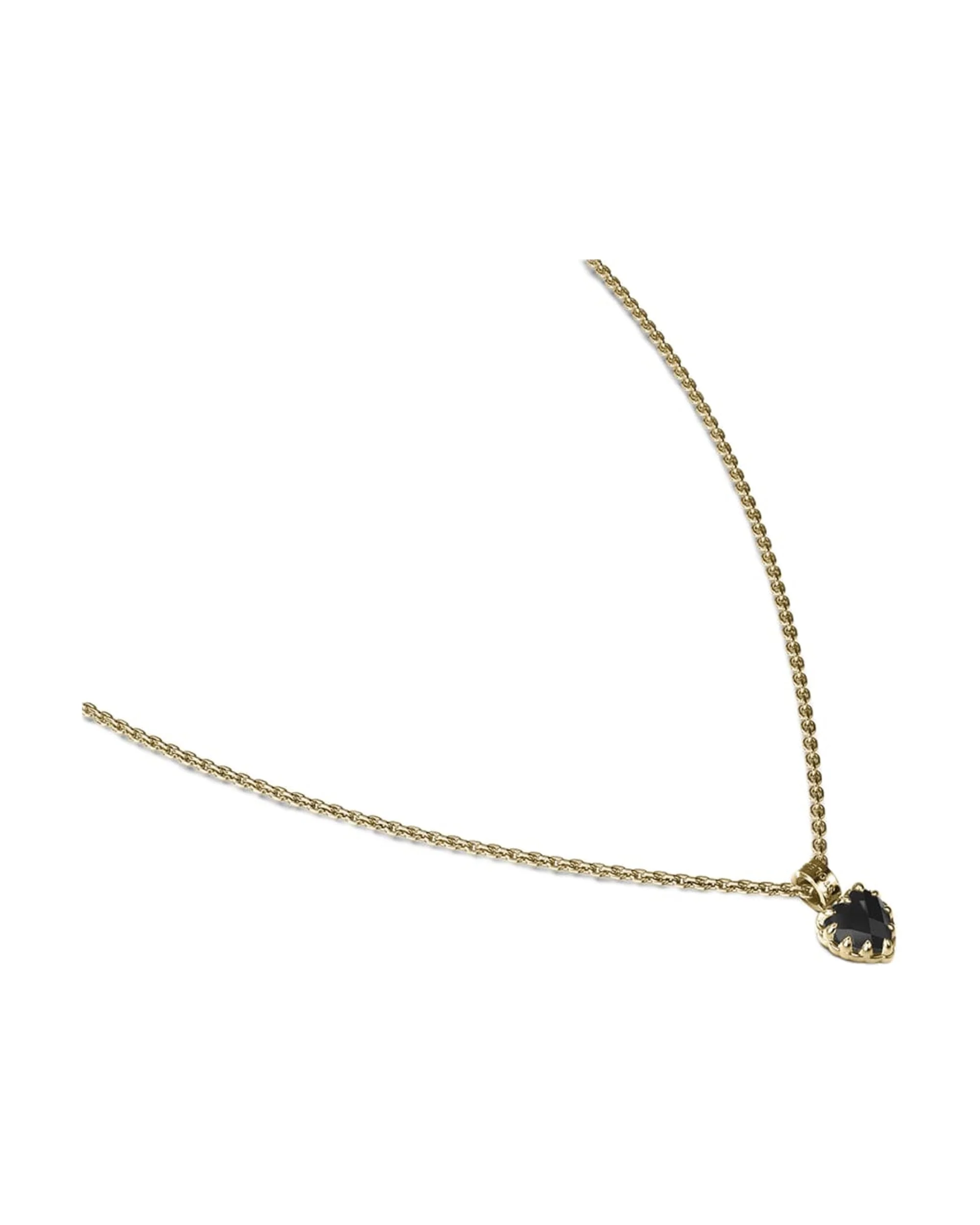 MINI LOVE CLAW NECKLACE ONYX GOLD PLATED - Image 3
