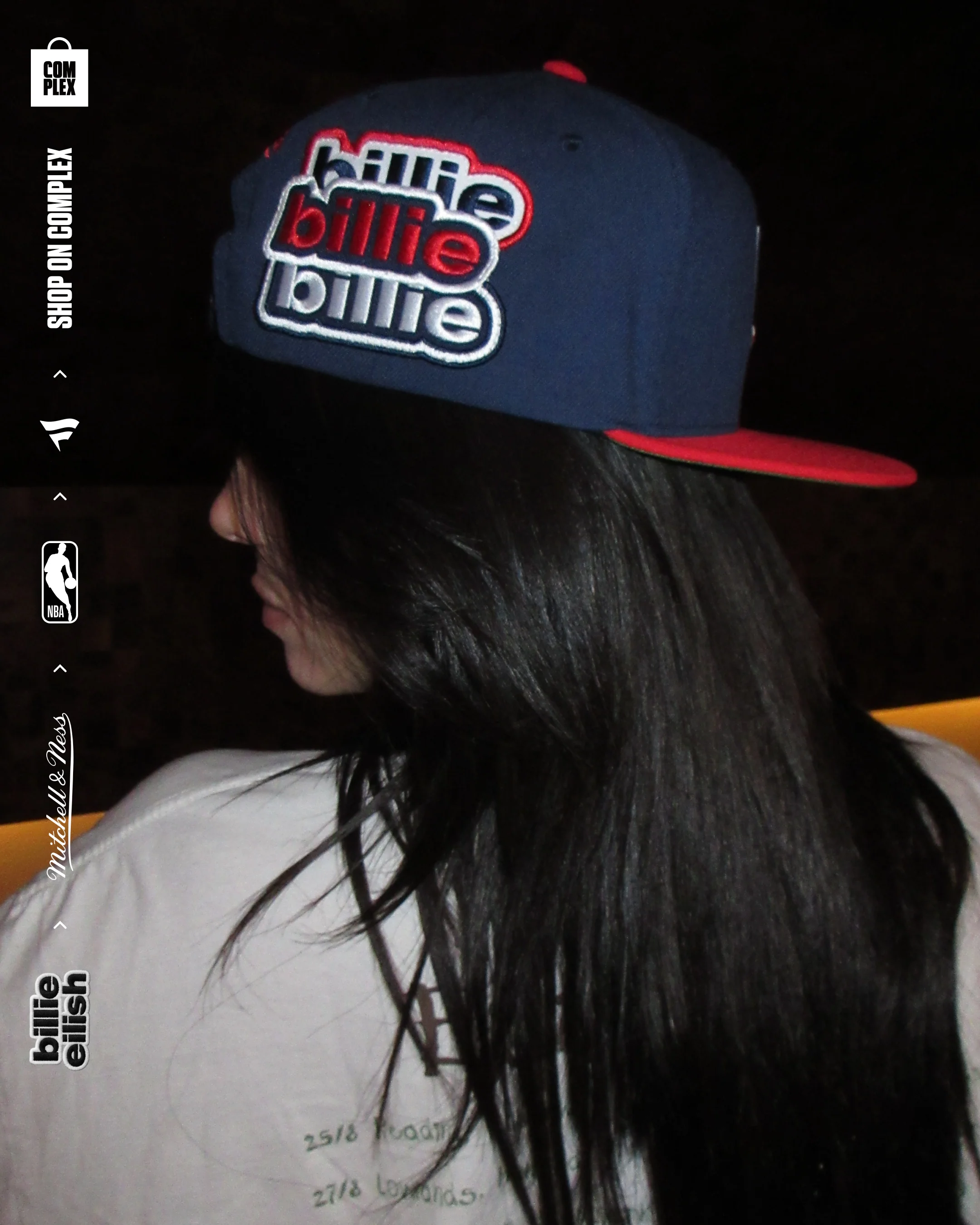 Mitchell & Ness x Billie Eilish New Jersey Nets  NBA B.E. Patch Snapback - Image 3