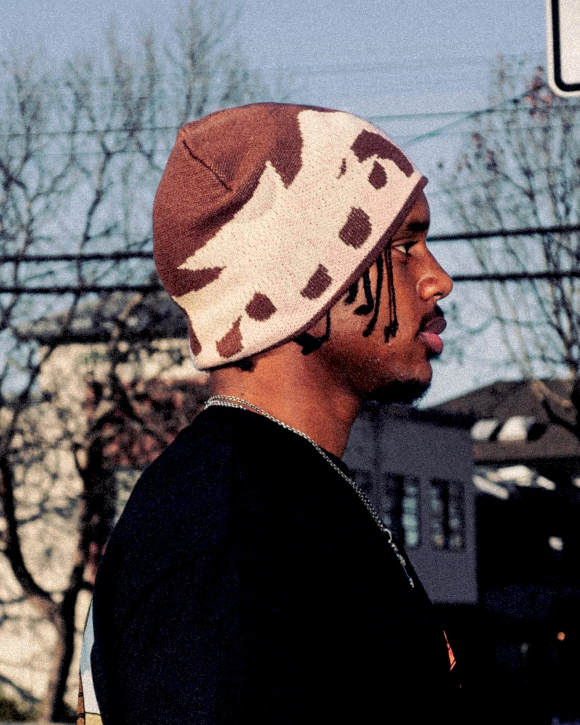 Moto Punk Beanie Brown - Image 4
