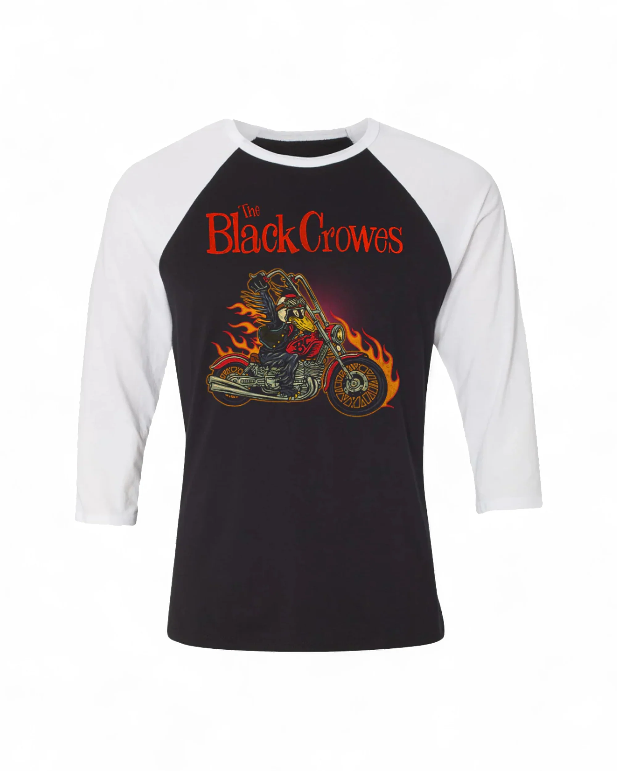 Motorcycle Flame Raglan