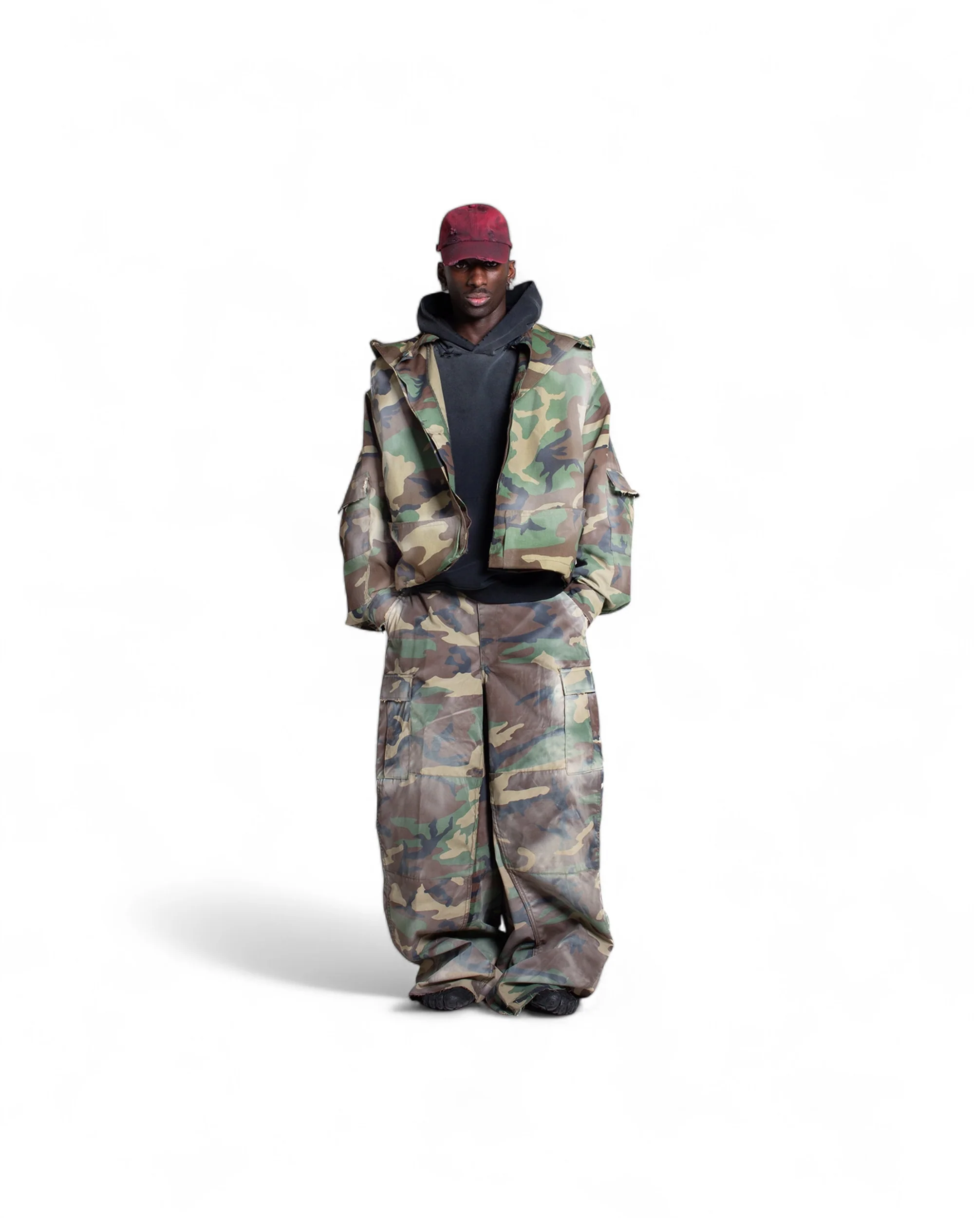 MUD WASHED DOUBLE-WORK CAMO PARKA - Image 3