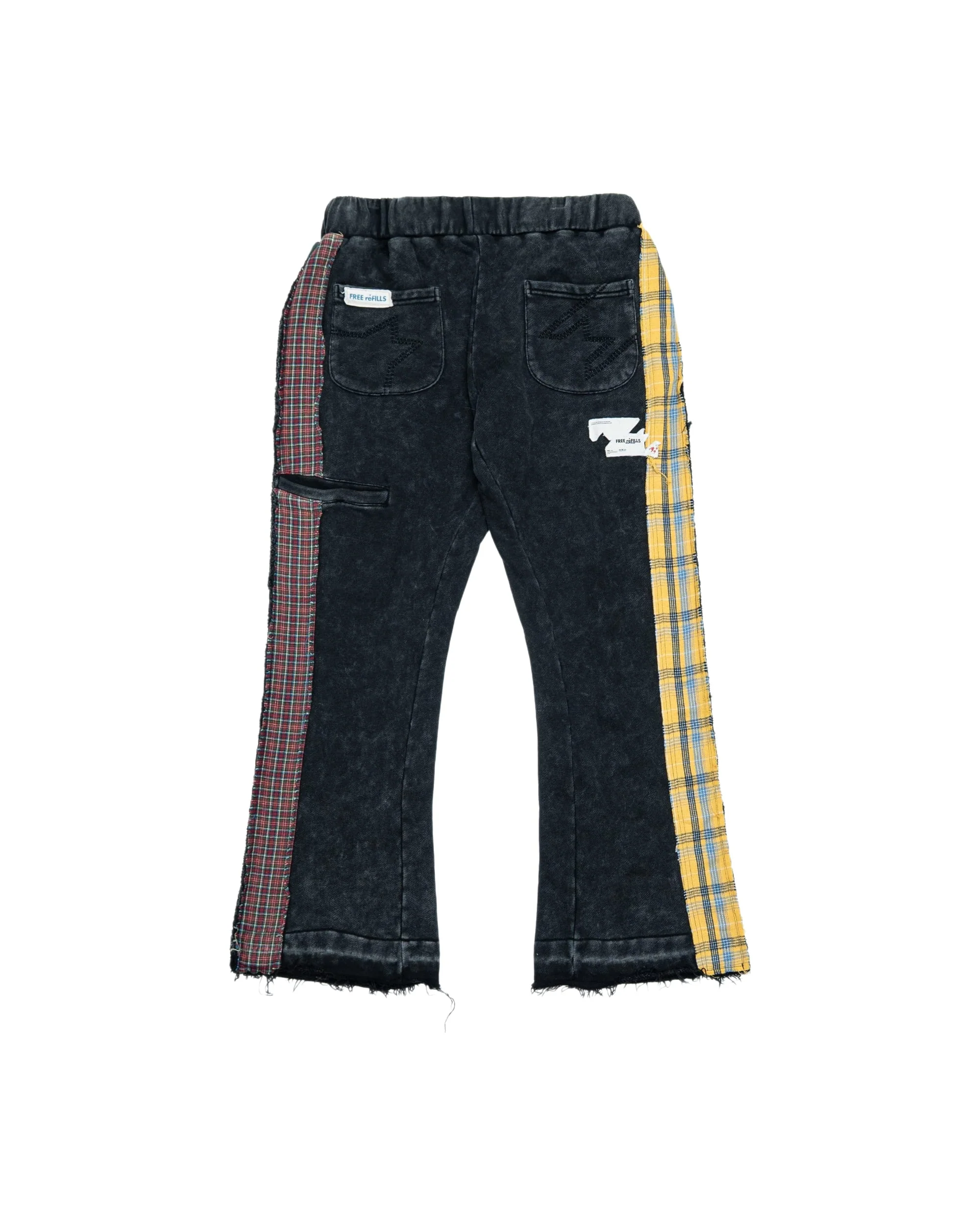 Multi Flannel Flare Sweatpants - Vintage Black - Image 2