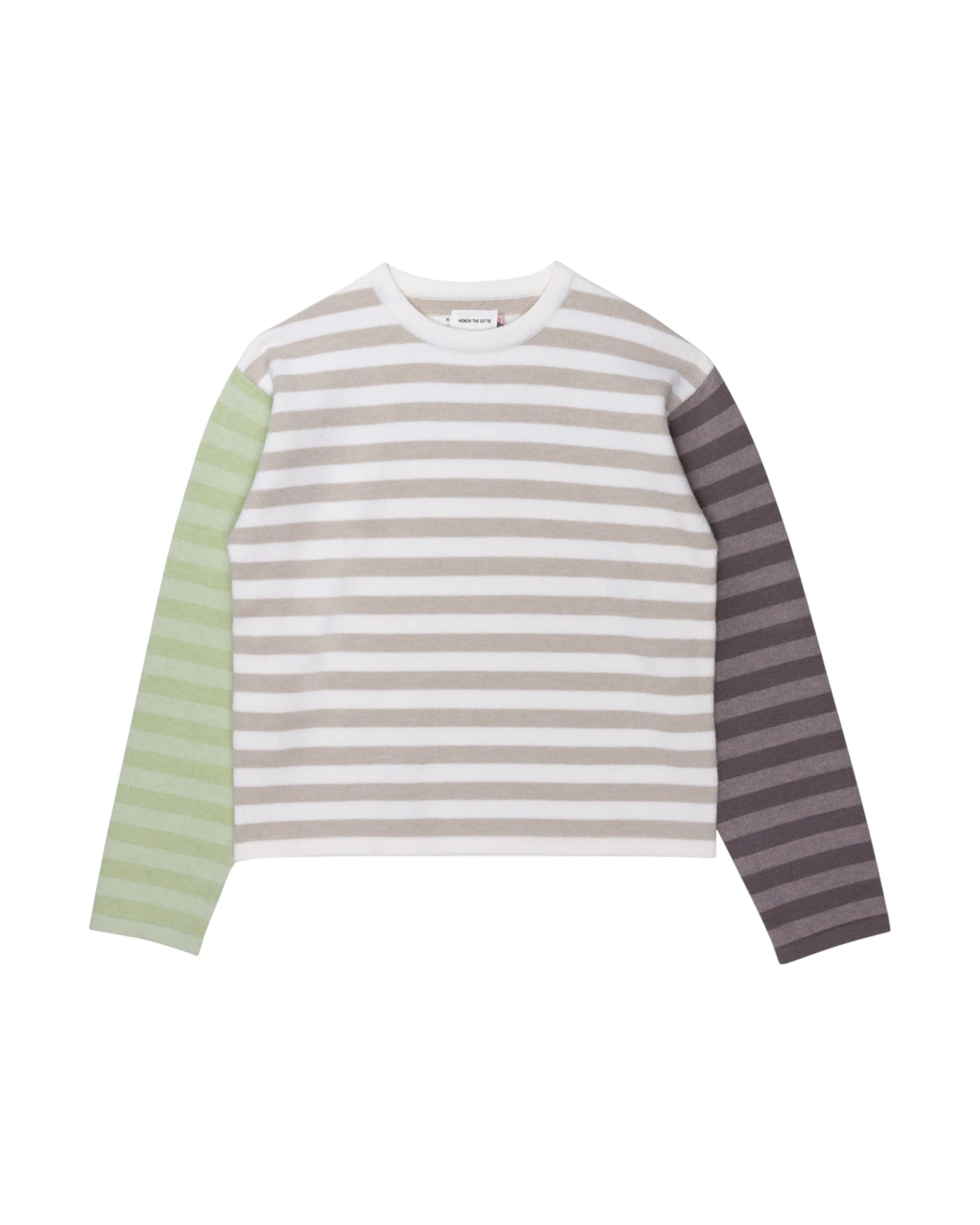 Multi Stripe Crew - Bone