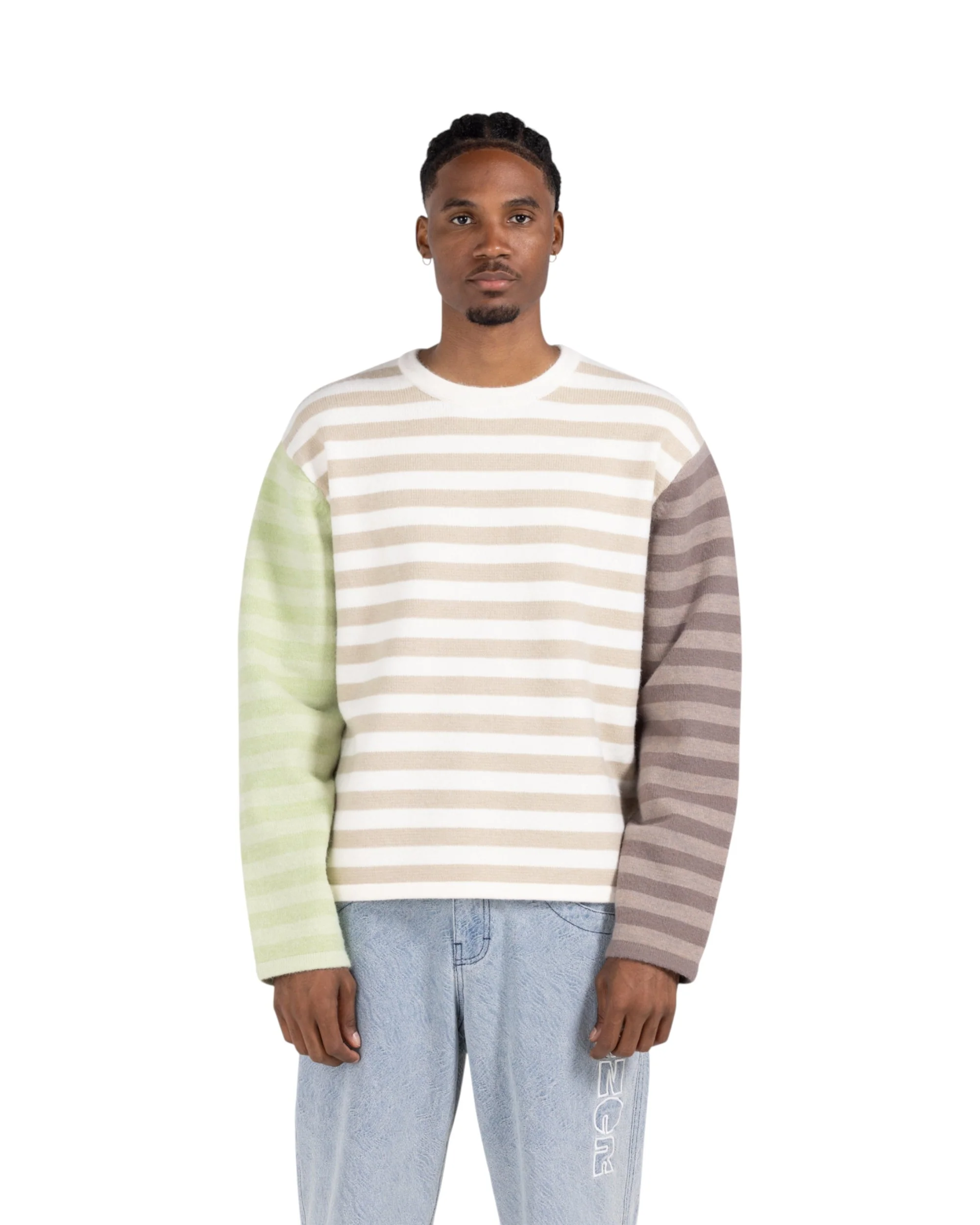 Multi Stripe Crew - Bone - Image 2