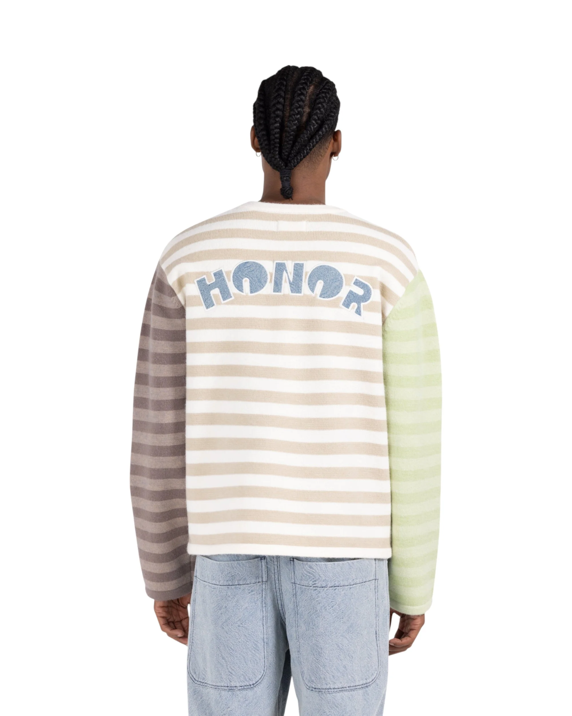 Multi Stripe Crew - Bone - Image 4