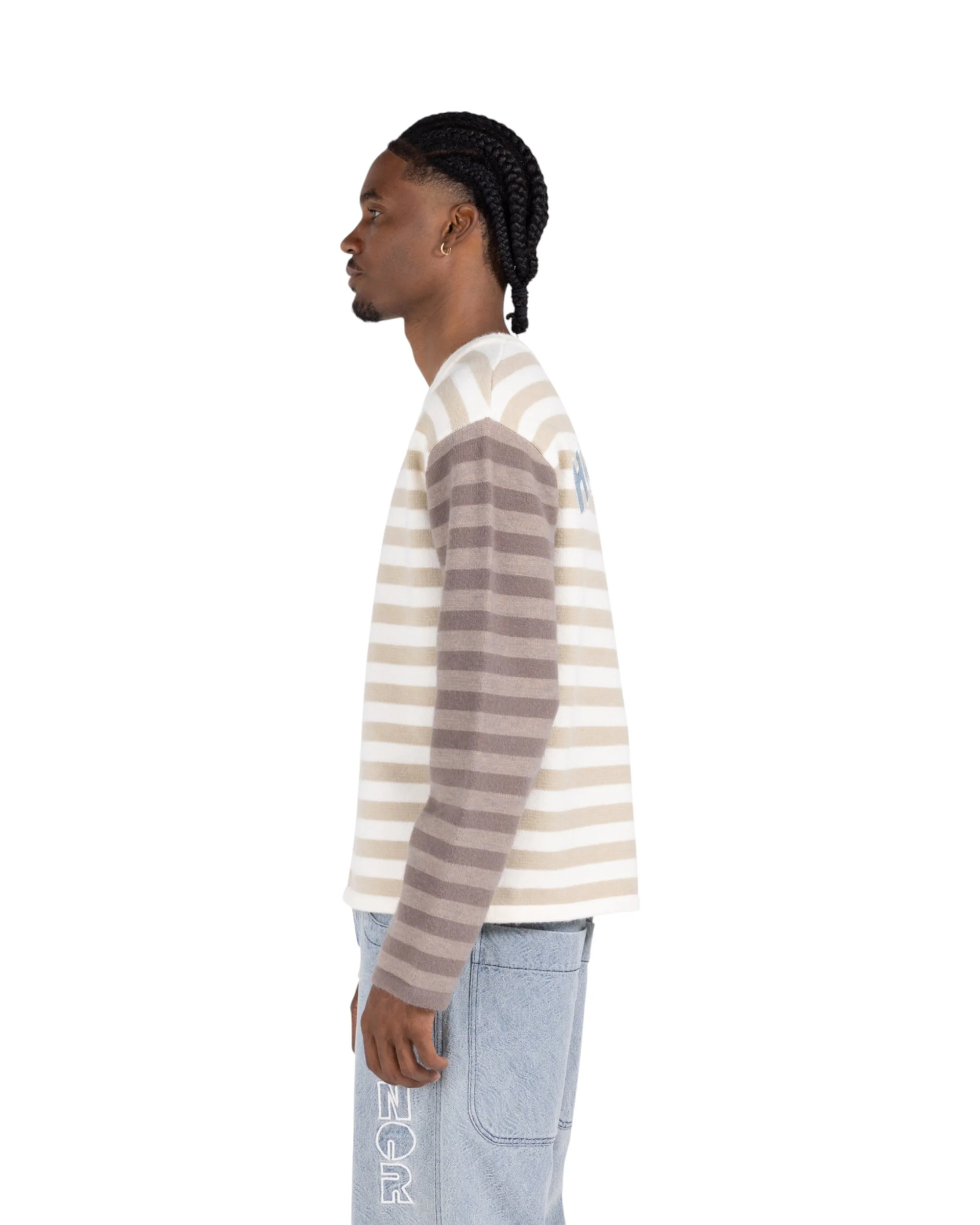 Multi Stripe Crew - Bone - Image 5