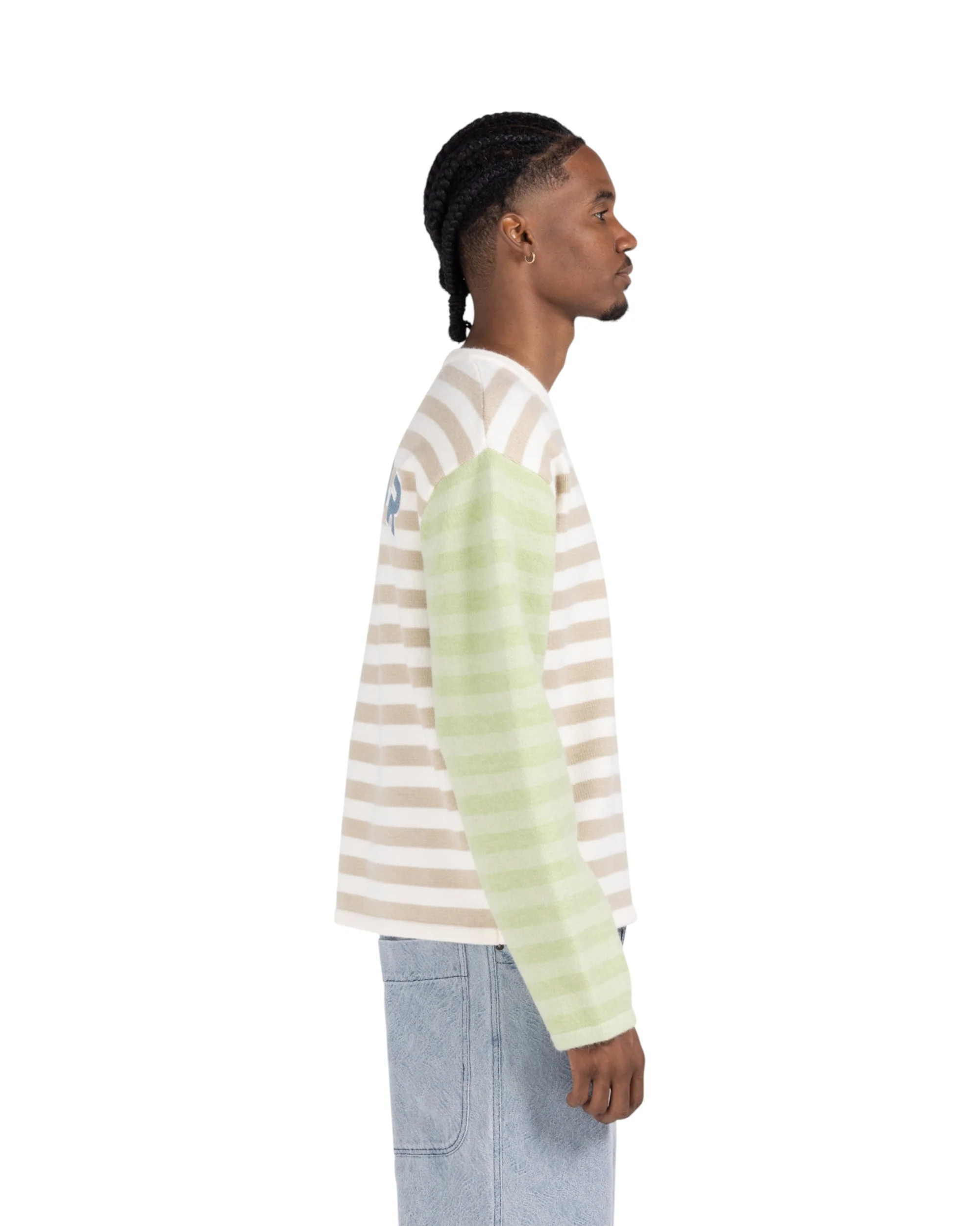 Multi Stripe Crew - Bone - Image 6