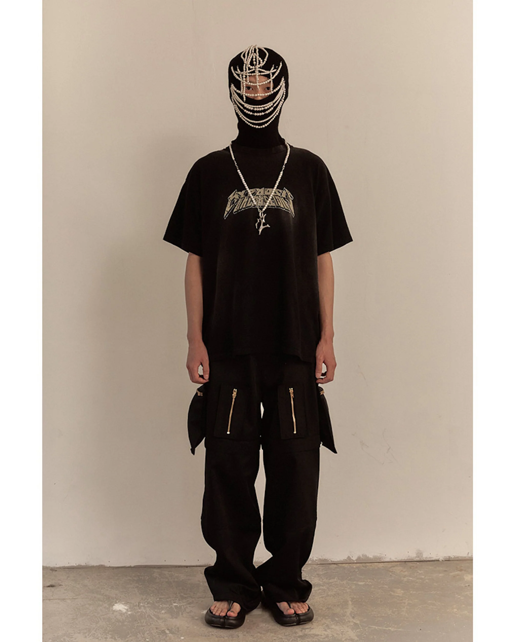MULTI ZIP POCKET PANTS / BLACK - Image 11