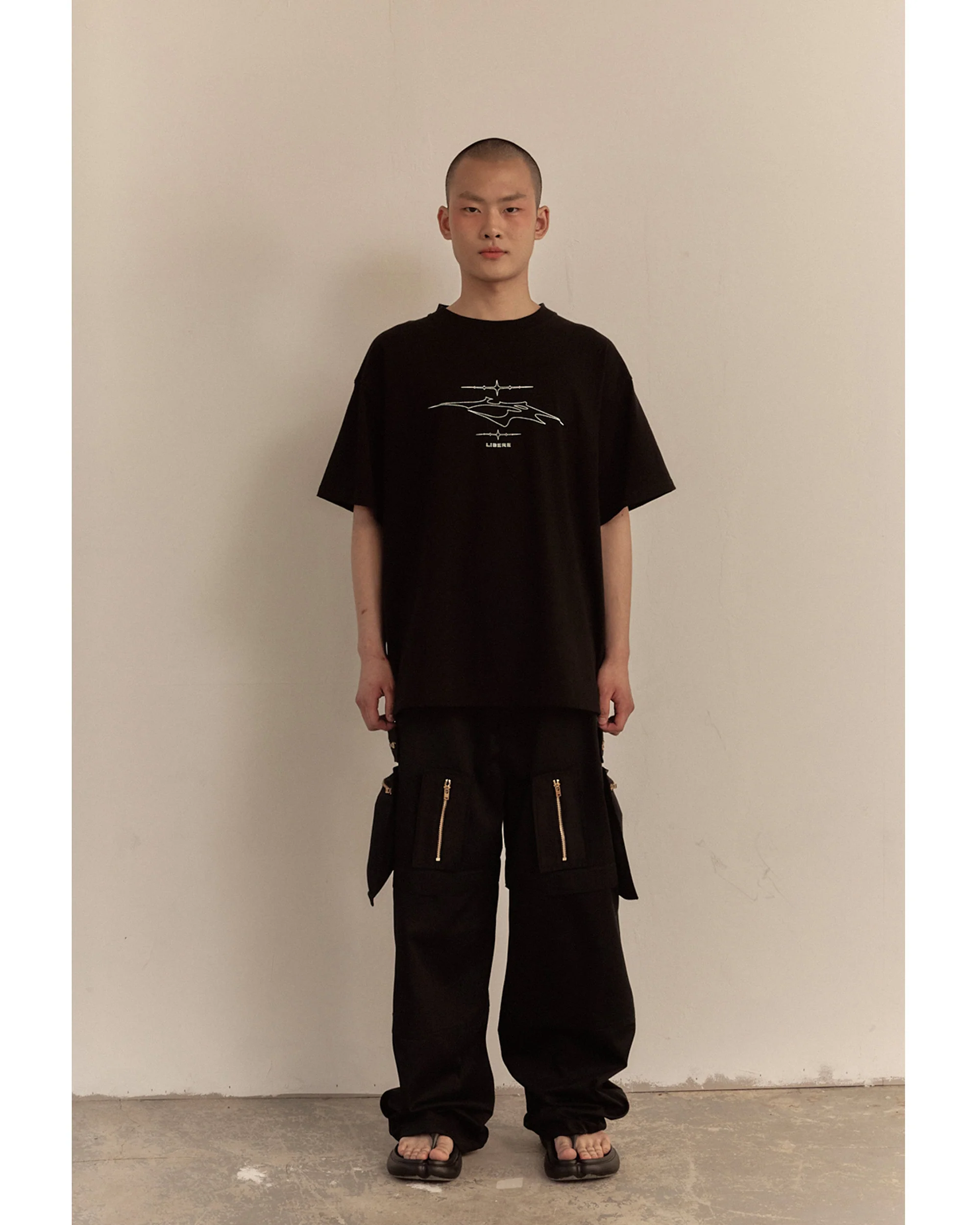 MULTI ZIP POCKET PANTS / BLACK - Image 12